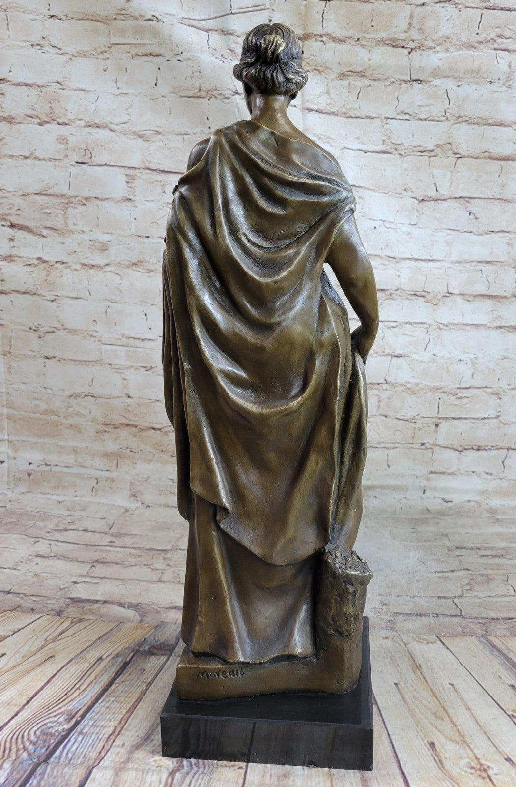 100% Solid Genuine Bronze Sculpture Hot Cast Naked Nude Maiden Figurine SALE
