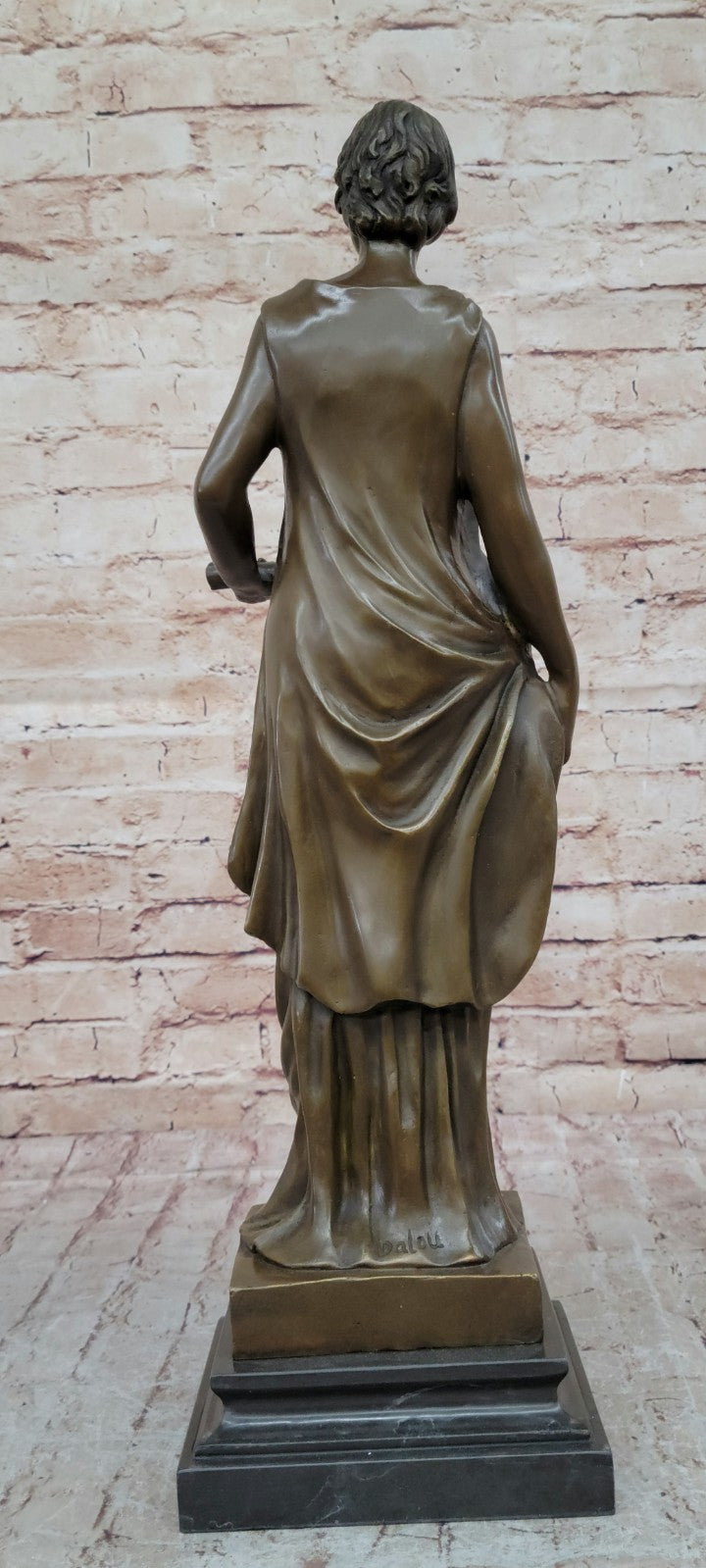 Young Woman Lovely Statue Handcrafted Bronze Sculpture Figure Home Decor Hotcast