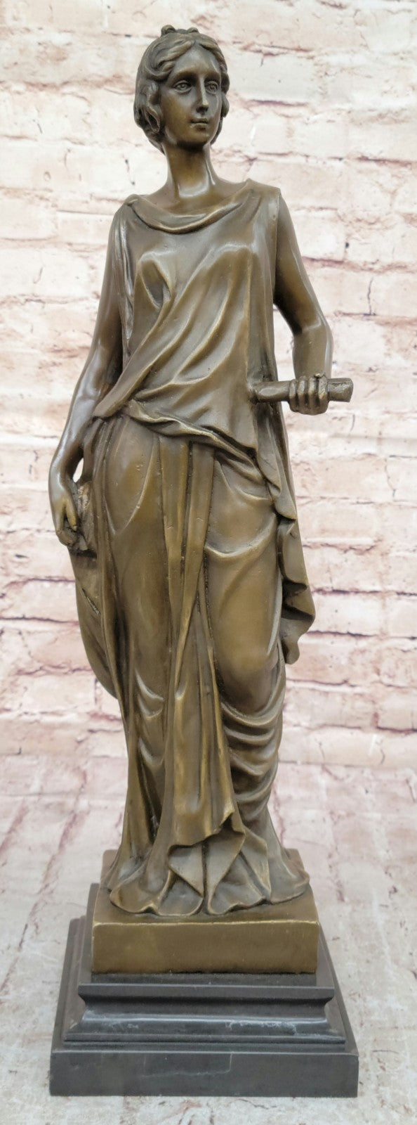 Young Woman Lovely Statue Handcrafted Bronze Sculpture Figure Home Decor Hotcast