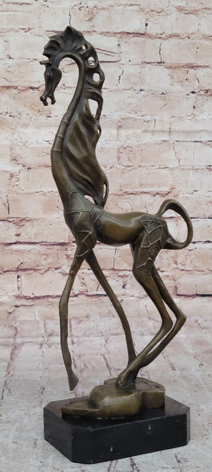 Abstract Modern Art Salvador Dali Horse Hot Cast Bronze Sculpture Marble Figurin