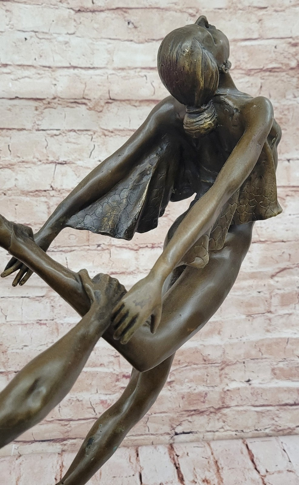 Western Art sculpture Bronze Marble Abstract Two Belle ballerina Statue Artwork