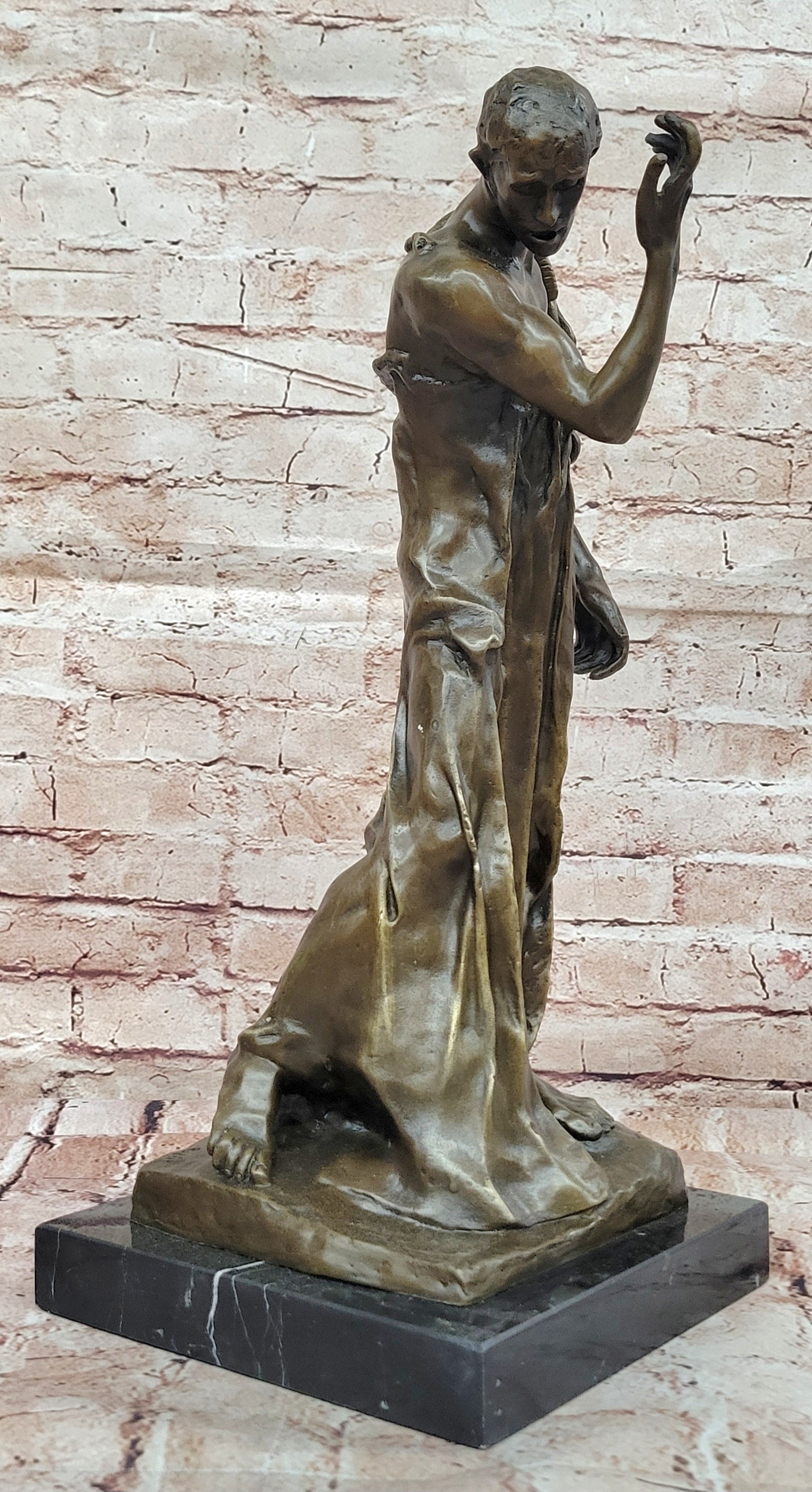 Augustine Rodin Museum Quality  Classic Artwork Detailed Bronze Figurine Figure