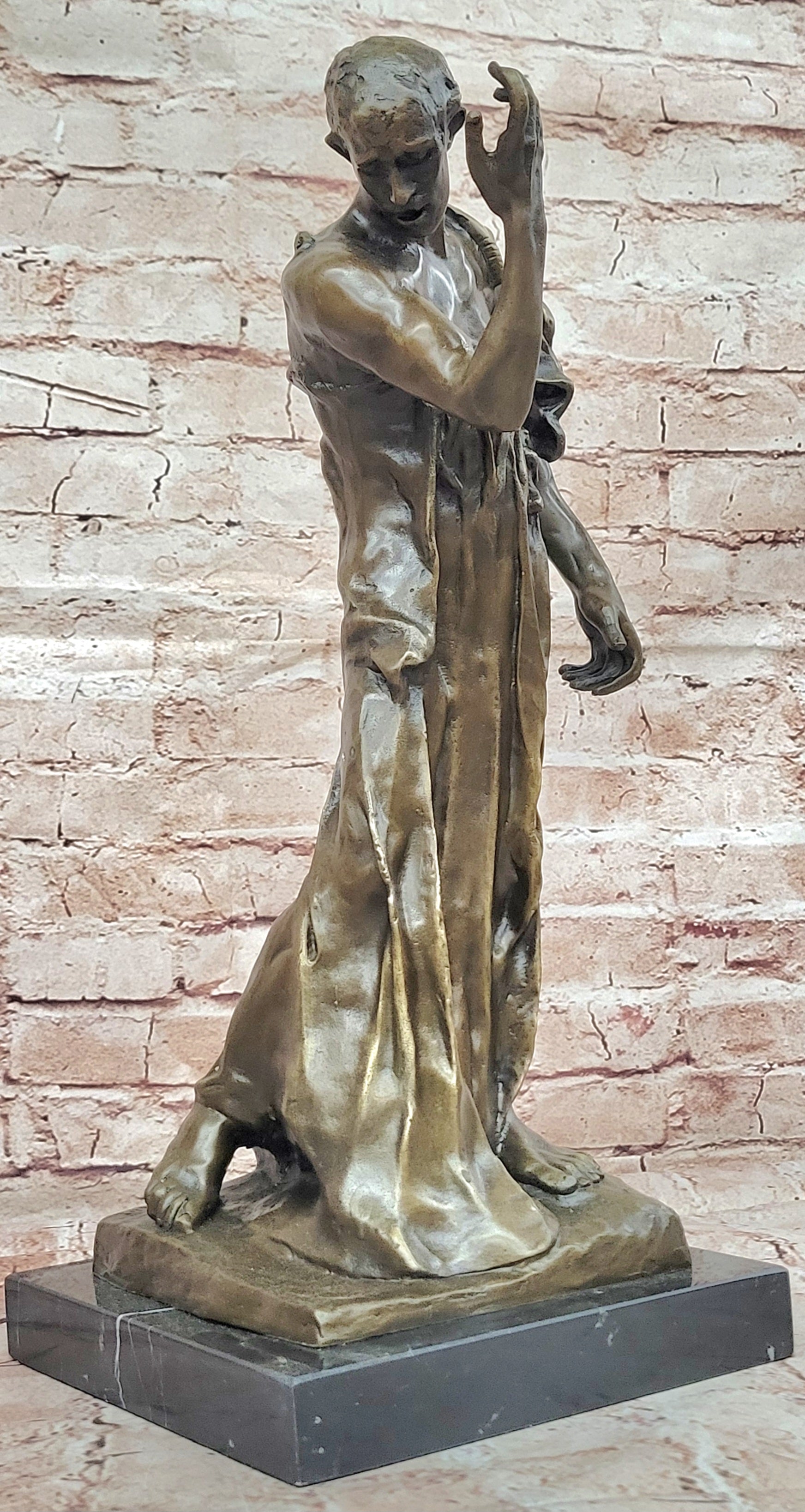 Augustine Rodin Museum Quality  Classic Artwork Detailed Bronze Figurine Figure