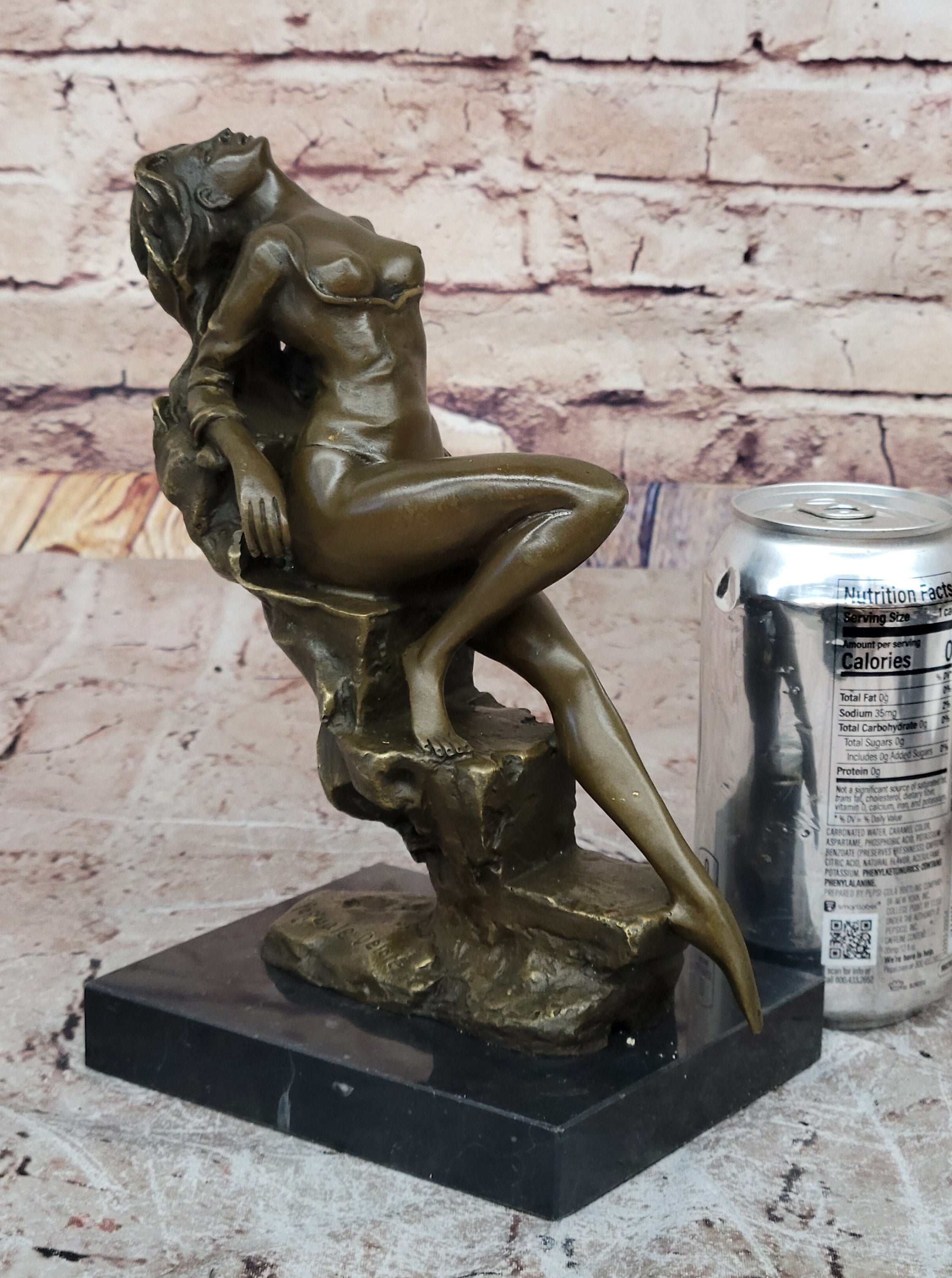 Handcrafted bronze sculpture SALE Nude Art Erotic Delor Pasquale Original Signed