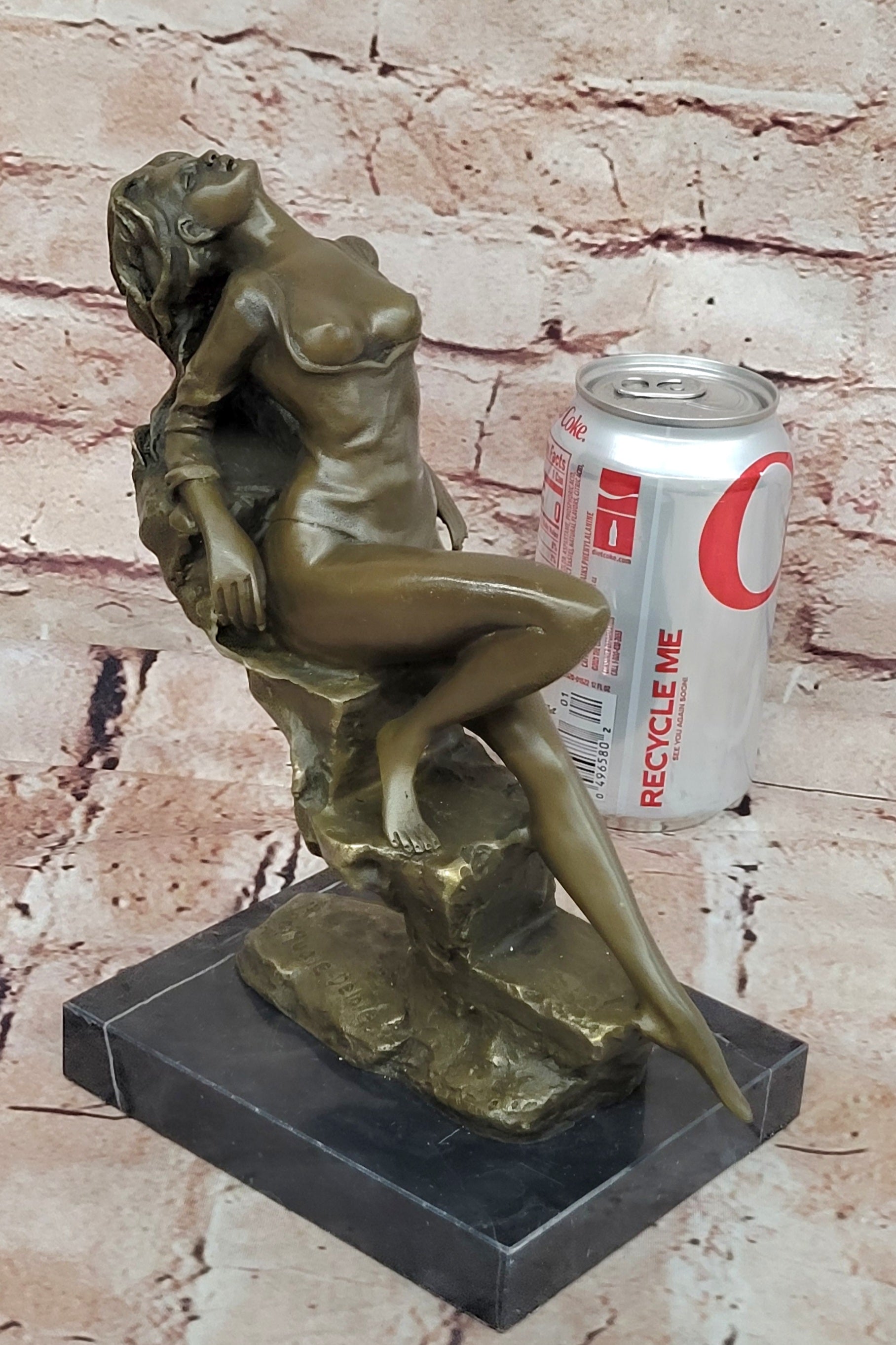 Handcrafted bronze sculpture SALE Nude Art Erotic Delor Pasquale Original Signed