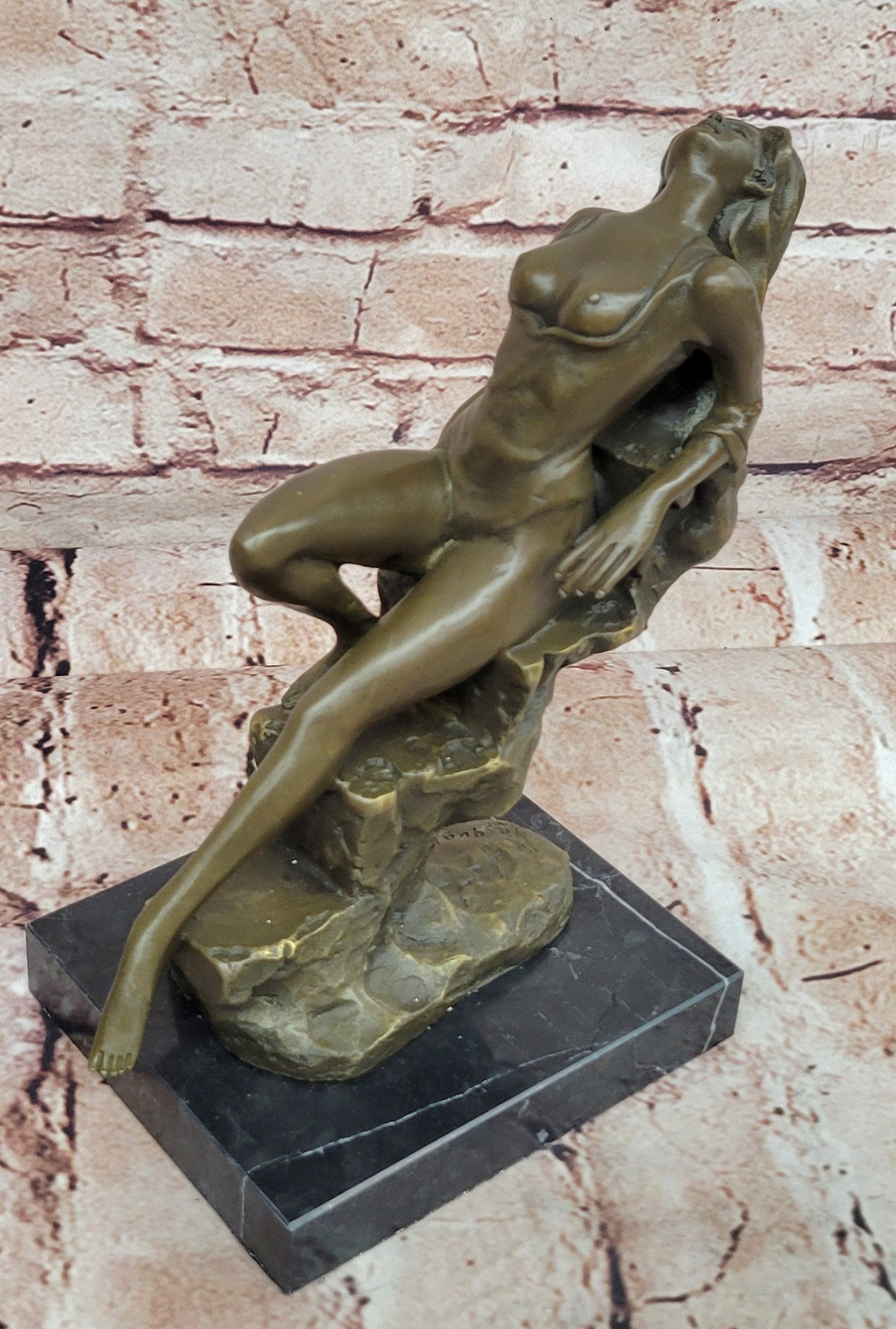 Handcrafted bronze sculpture SALE Nude Art Erotic Delor Pasquale Original Signed