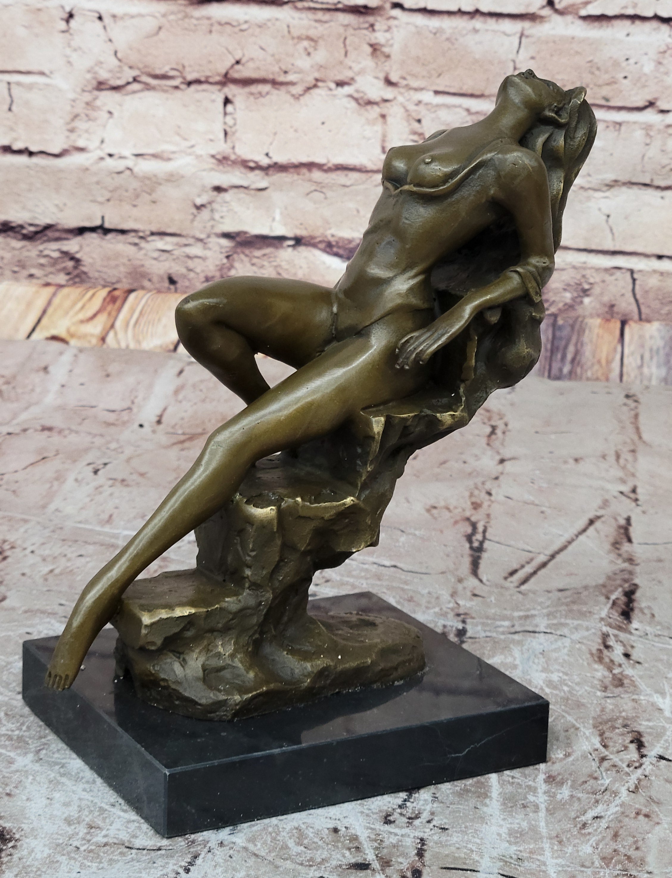 Handcrafted bronze sculpture SALE Nude Art Erotic Delor Pasquale Original Signed