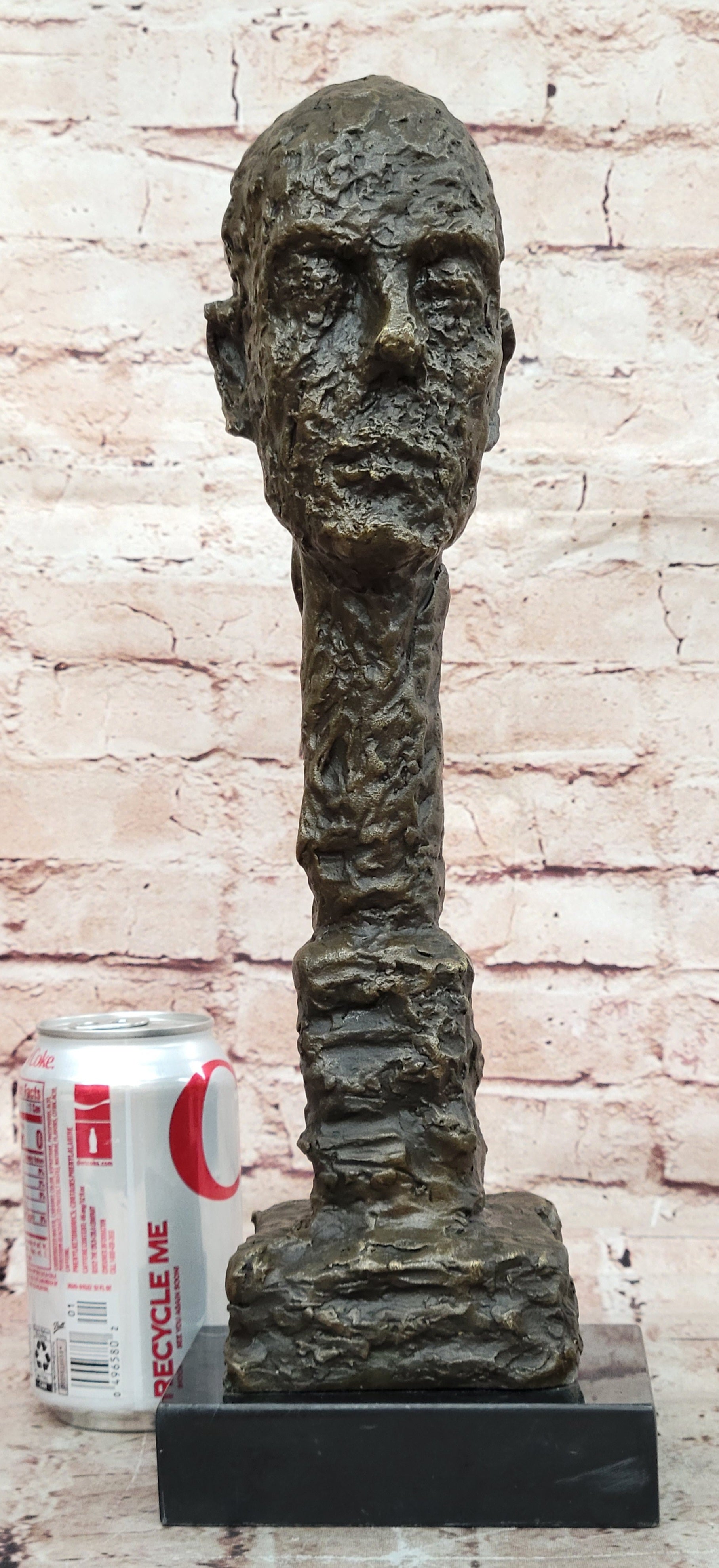 Bronze Sculpture Horrifying Male Bust Halloween Decoration Decor by Gia Figurine