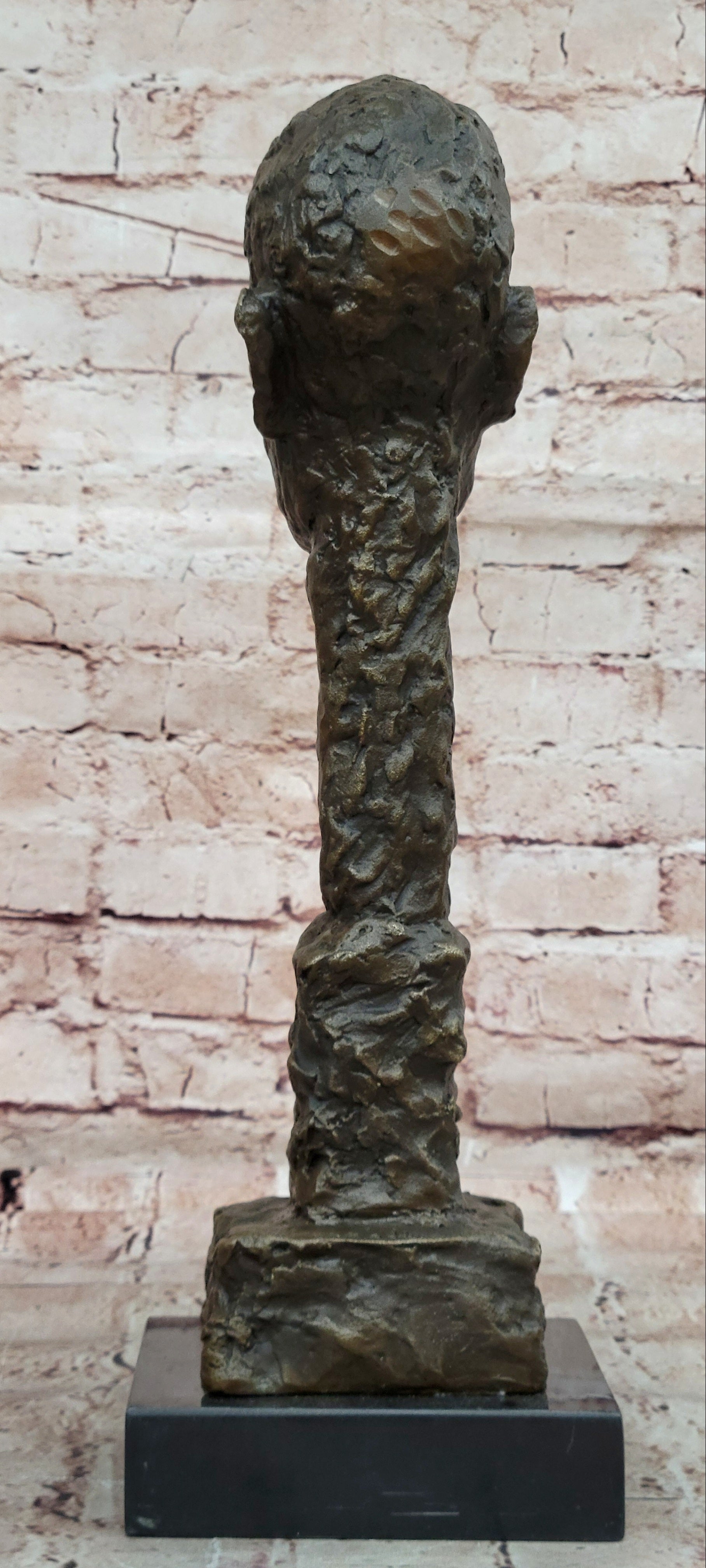 Bronze Sculpture Horrifying Male Bust Halloween Decoration Decor by Gia Figurine