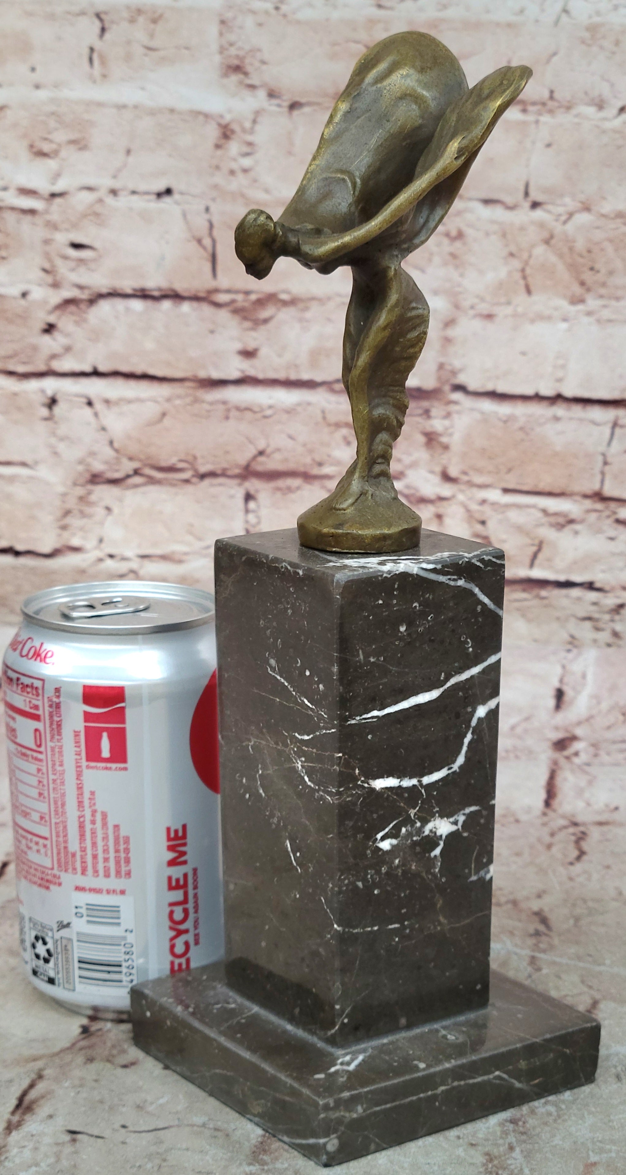 SPIRIT OF ECSTASY ROLLS ROYCE Handcrafted Art Bronze Sculpture Statue Figurine