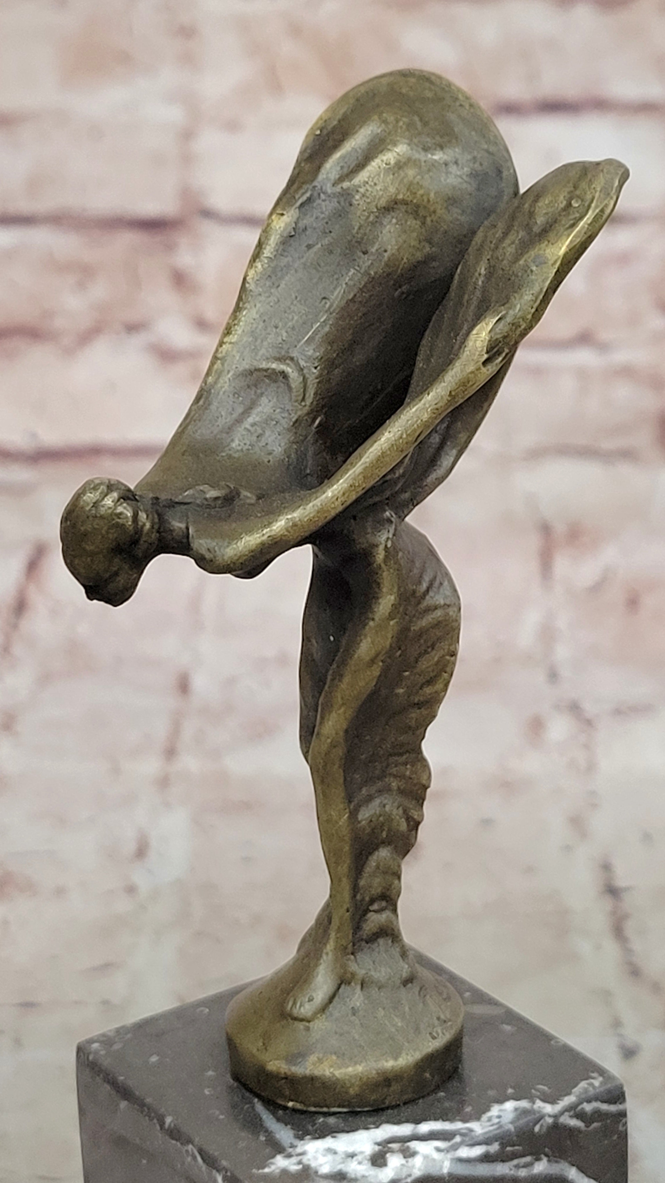 SPIRIT OF ECSTASY ROLLS ROYCE Handcrafted Art Bronze Sculpture Statue Figurine