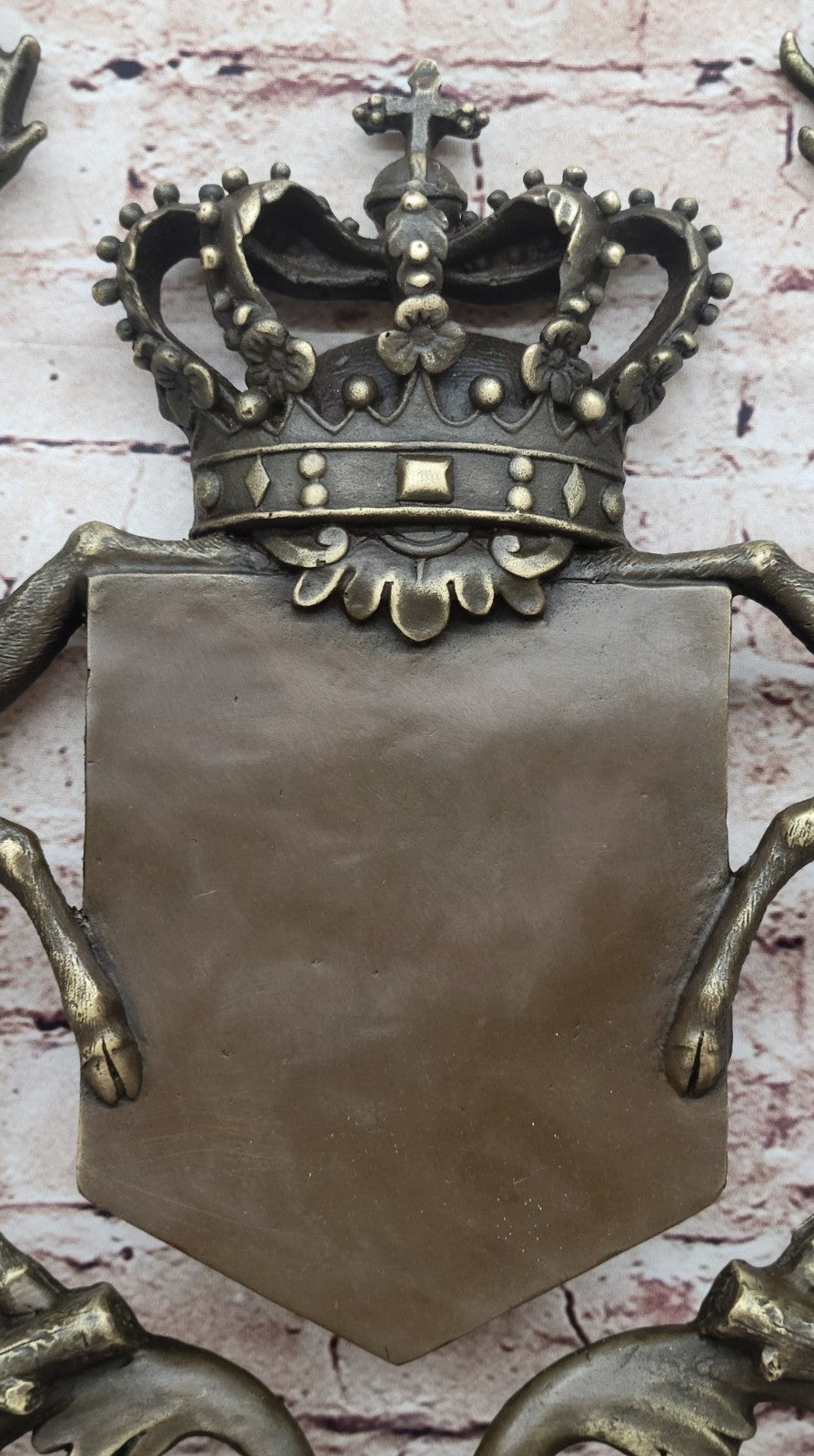 Bronze Sculpture Signed Original Artwork Art Deco Stag Royal Crest Sculpture Gift