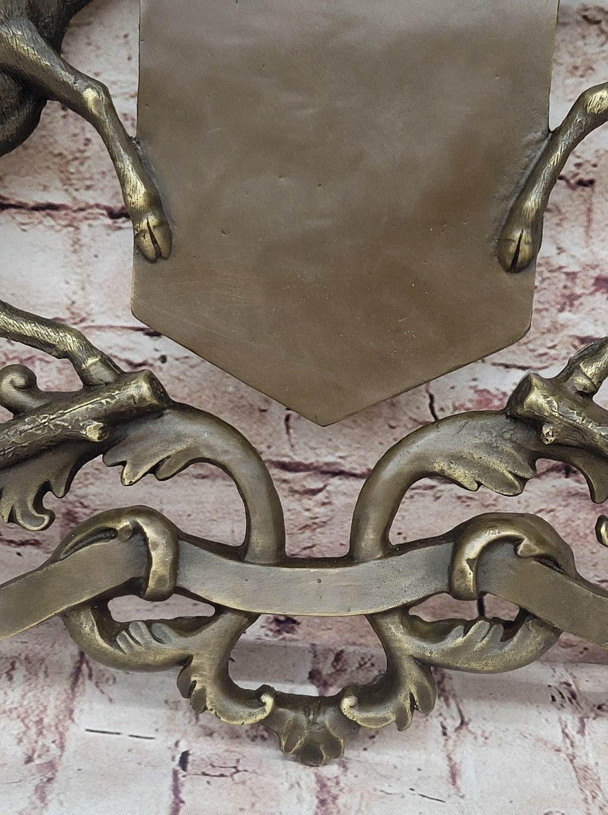Bronze Sculpture Signed Original Artwork Art Deco Stag Royal Crest Sculpture Gift
