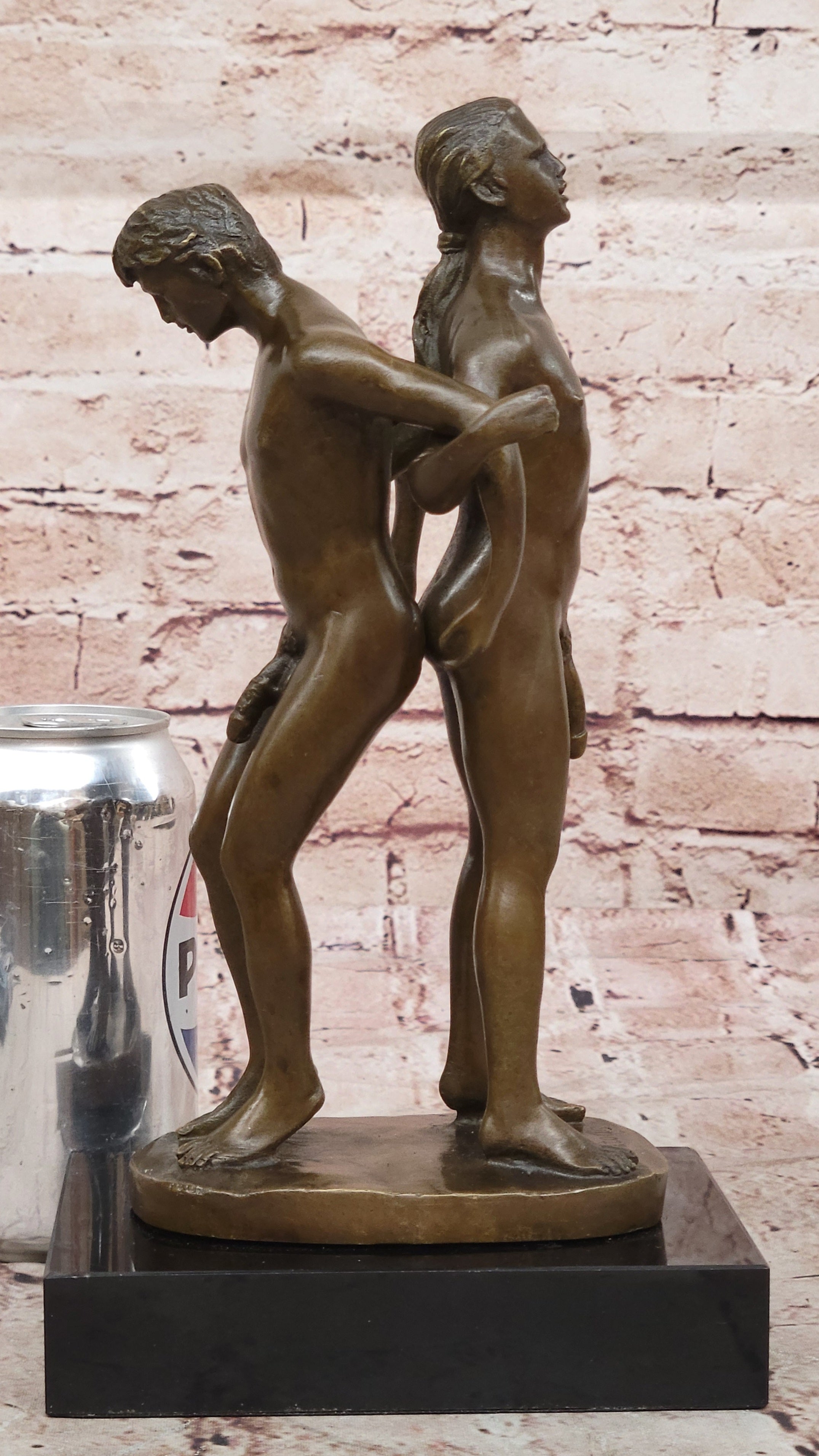 BRONZE NUDE MÄNNER EROTIK AKT GAY PAAR BRONZE FIGUR BRONZE SKULPTUR EROTIC ART