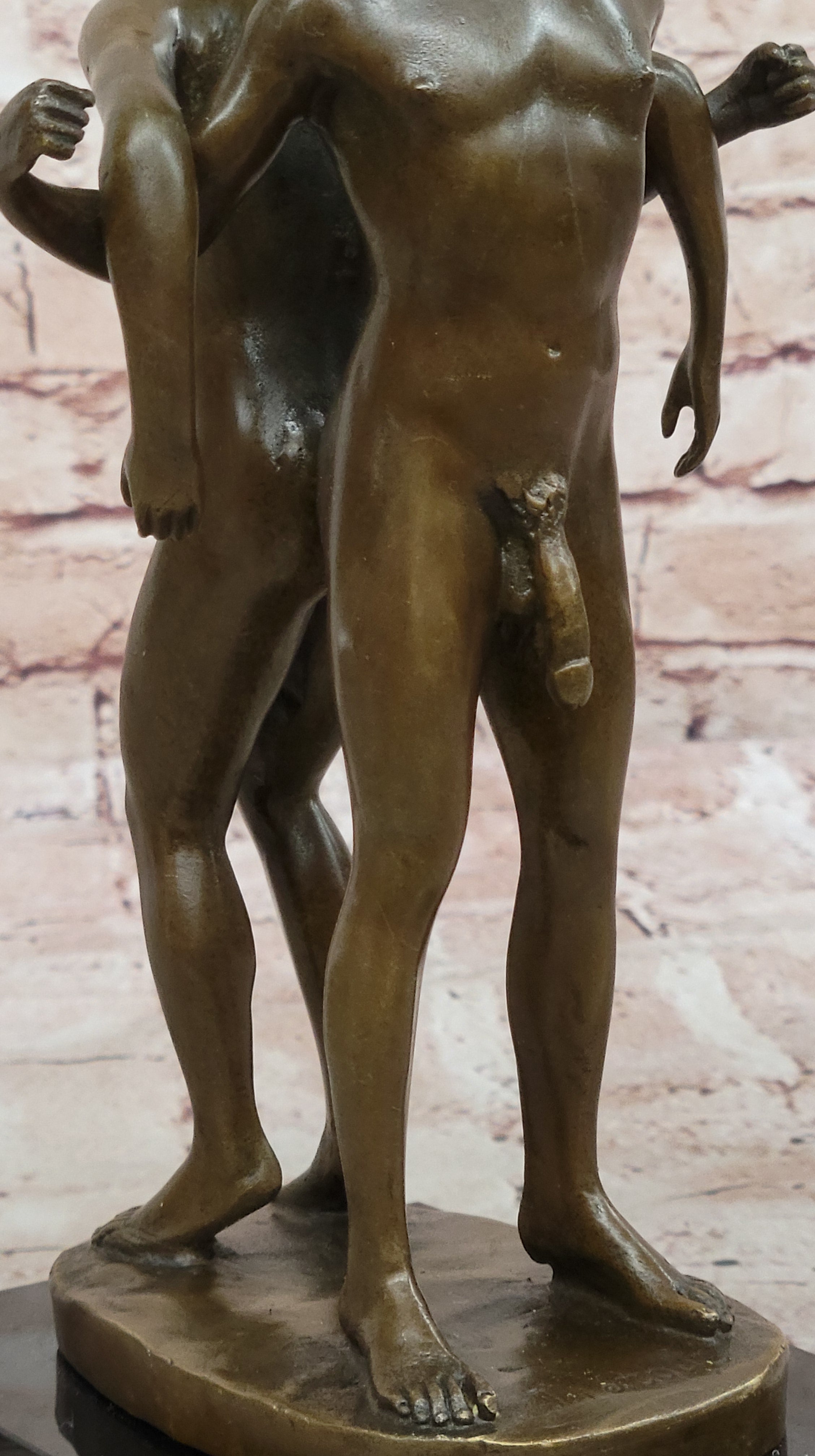 BRONZE NUDE MÄNNER EROTIK AKT GAY PAAR BRONZE FIGUR BRONZE SKULPTUR EROTIC ART