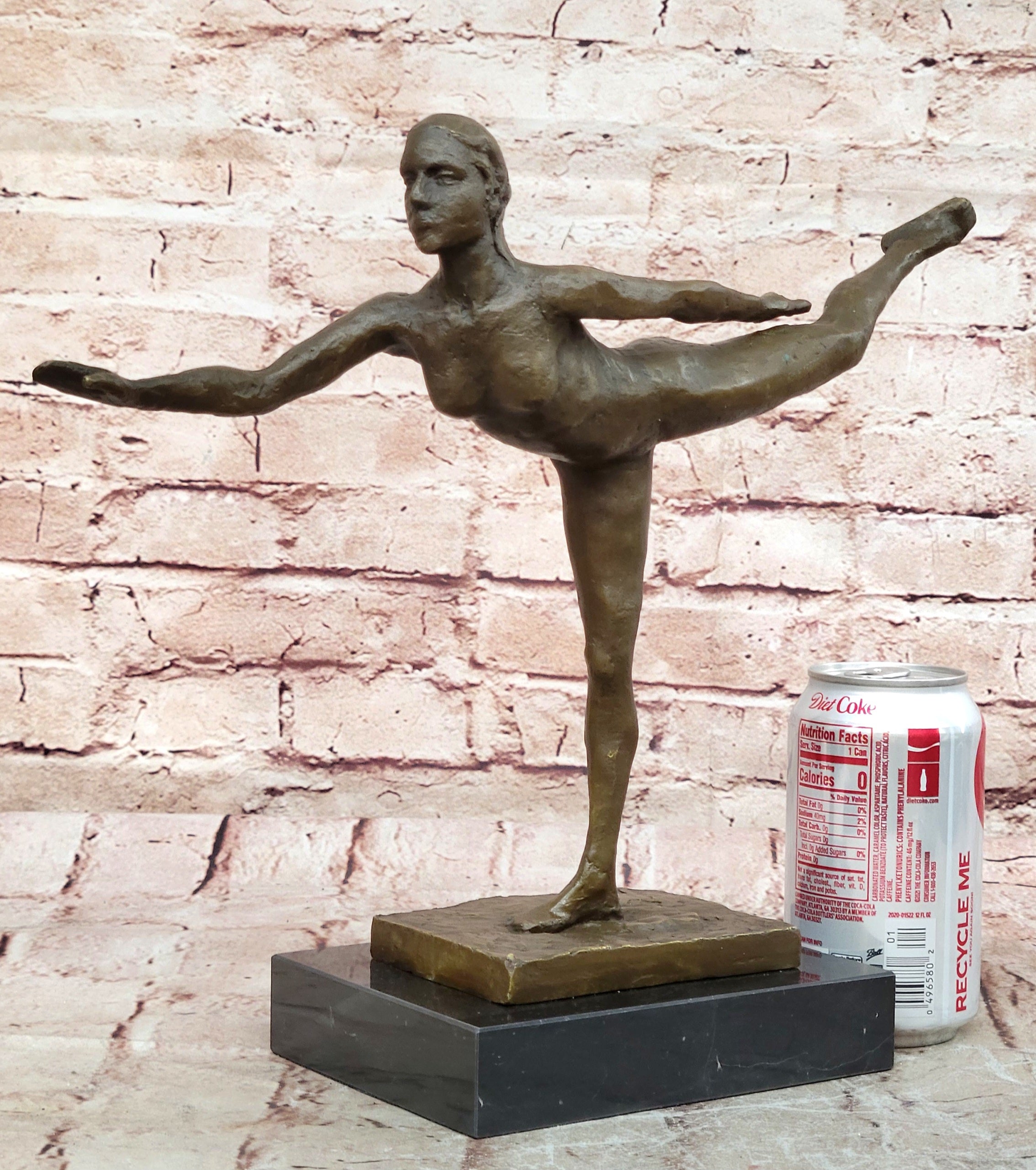 Handcrafted Erotic Art Nude Naked Ballerina by Degas Bronze Sculpture Artwork Art