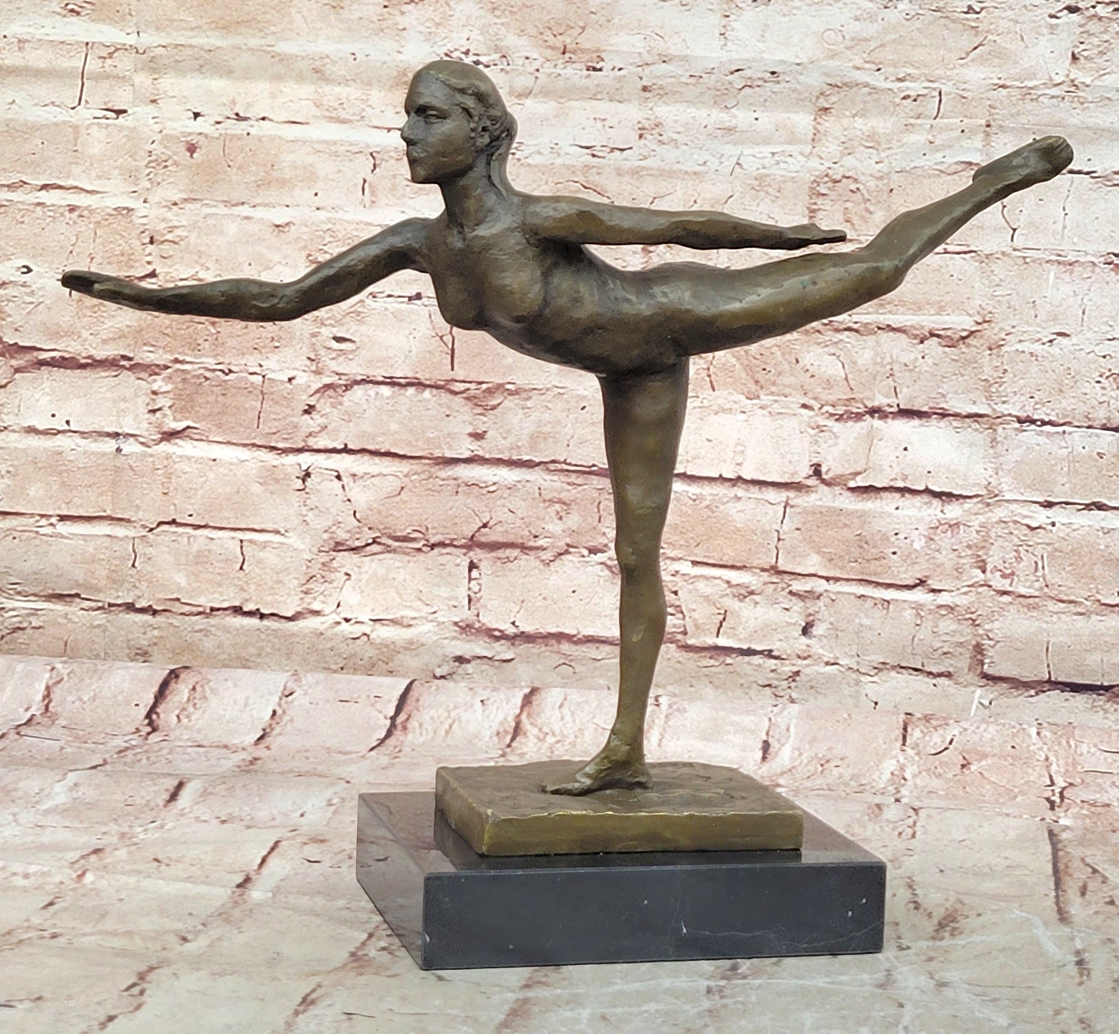 Handcrafted Erotic Art Nude Naked Ballerina by Degas Bronze Sculpture Artwork Art