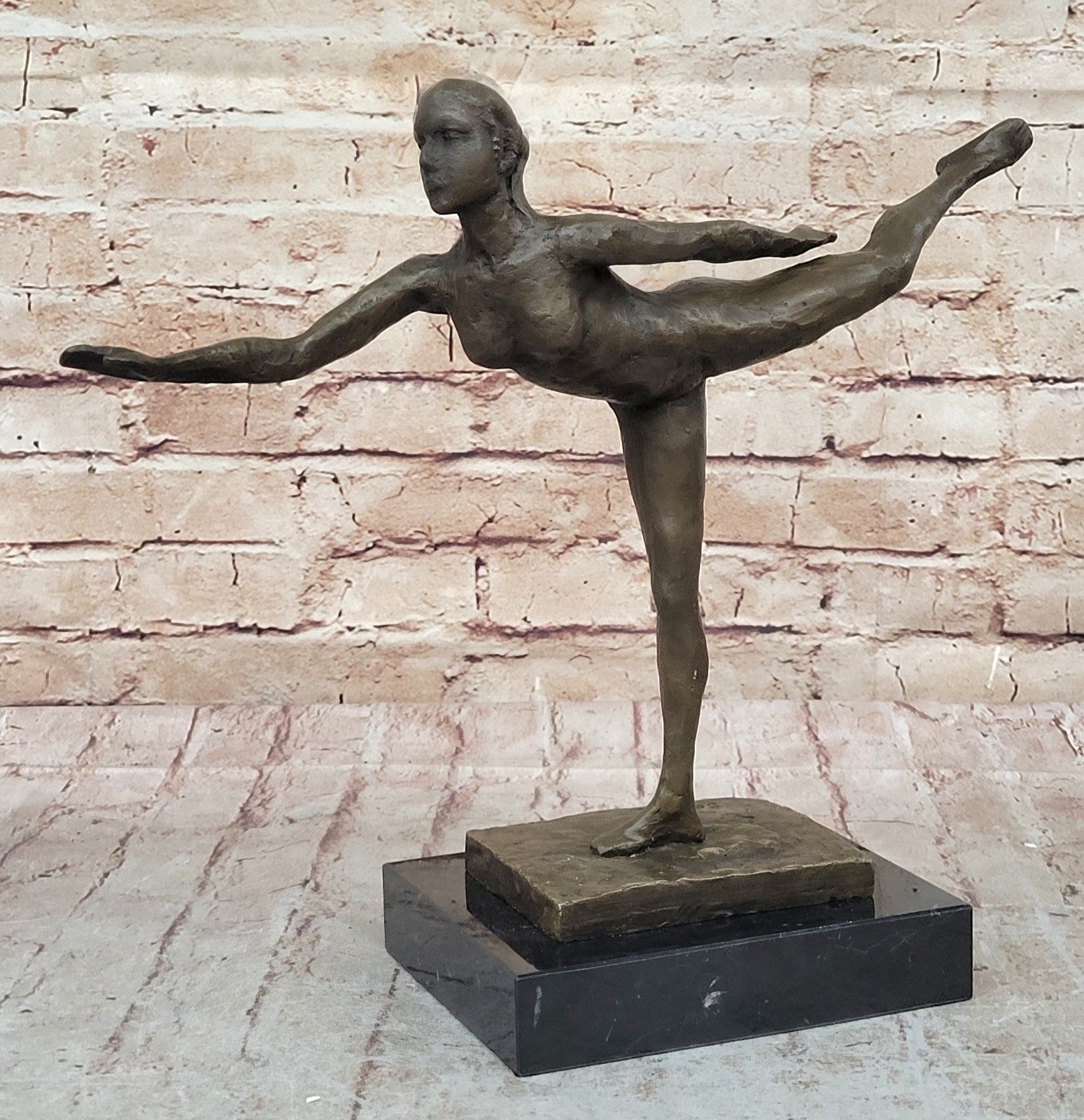 Handcrafted Erotic Art Nude Naked Ballerina by Degas Bronze Sculpture Artwork Art