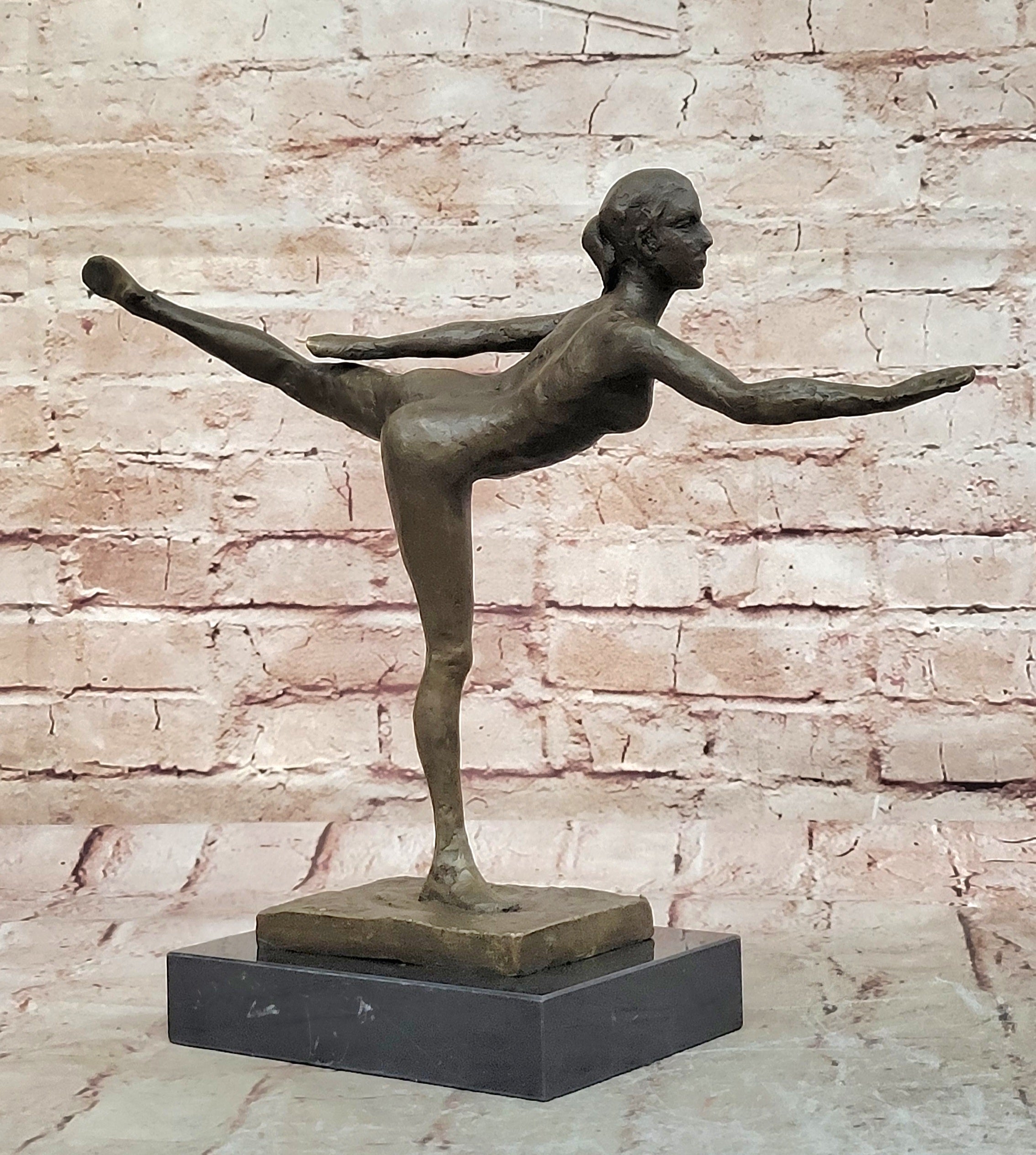 Handcrafted Erotic Art Nude Naked Ballerina by Degas Bronze Sculpture Artwork Art