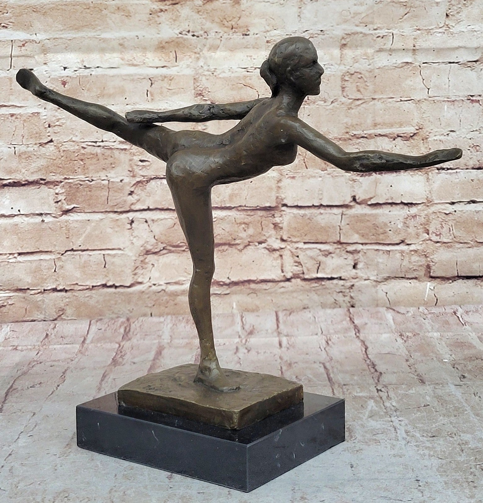 Handcrafted Erotic Art Nude Naked Ballerina by Degas Bronze Sculpture Artwork Art