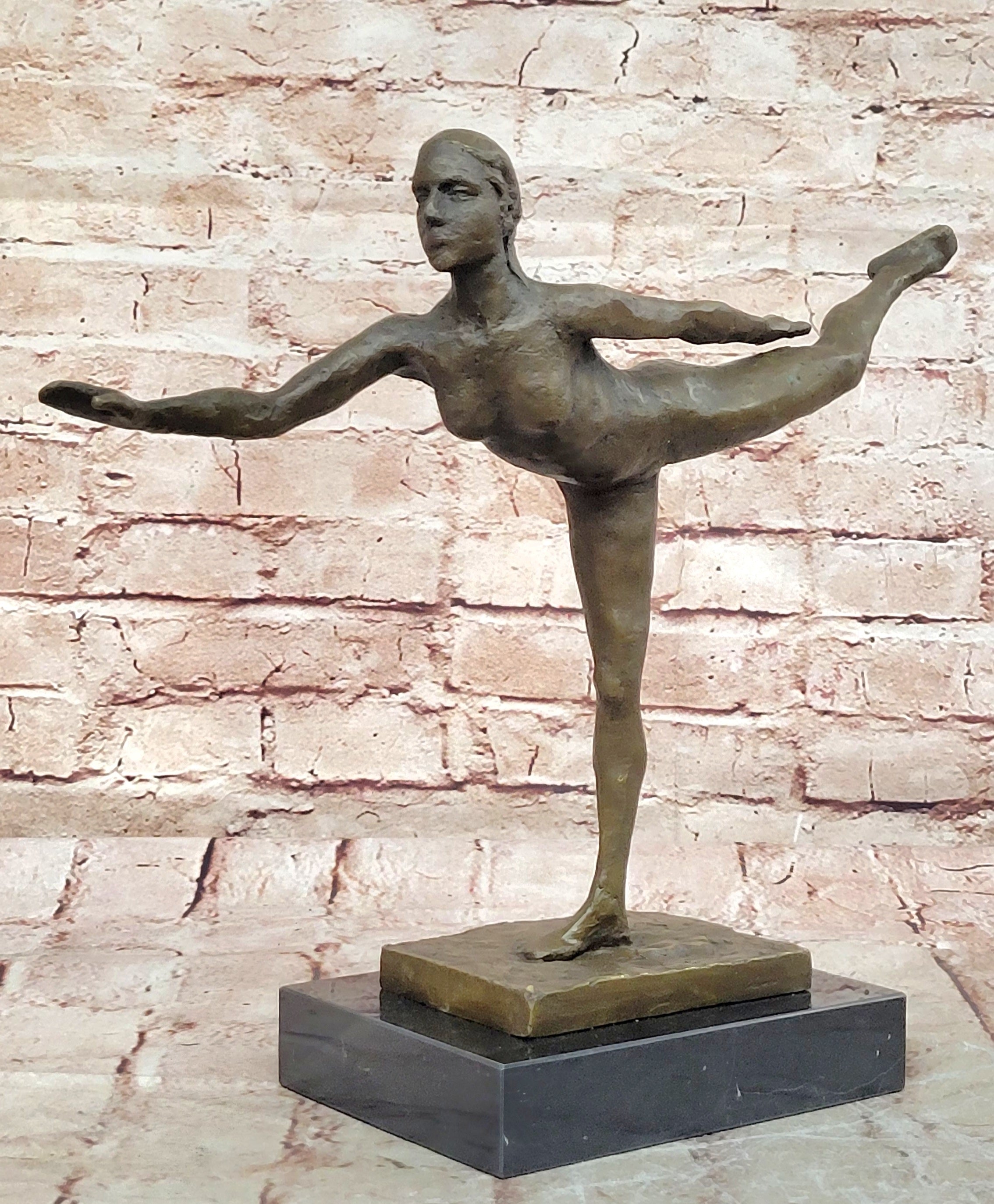 Handcrafted Erotic Art Nude Naked Ballerina by Degas Bronze Sculpture Artwork Art