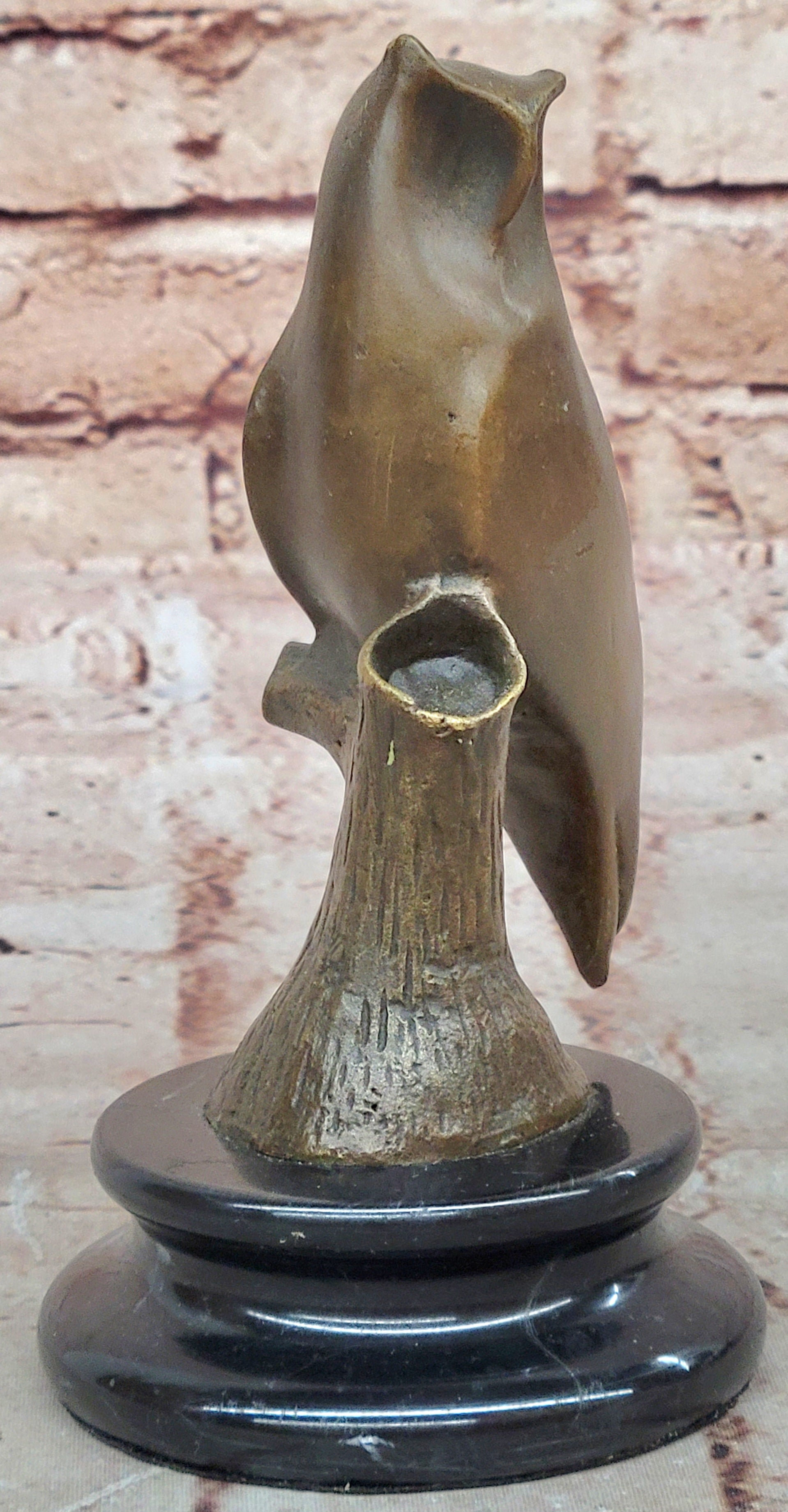 Handcrafted Owl Bird Modern Bronze Sculpture Home Office Decor Figurine Figure