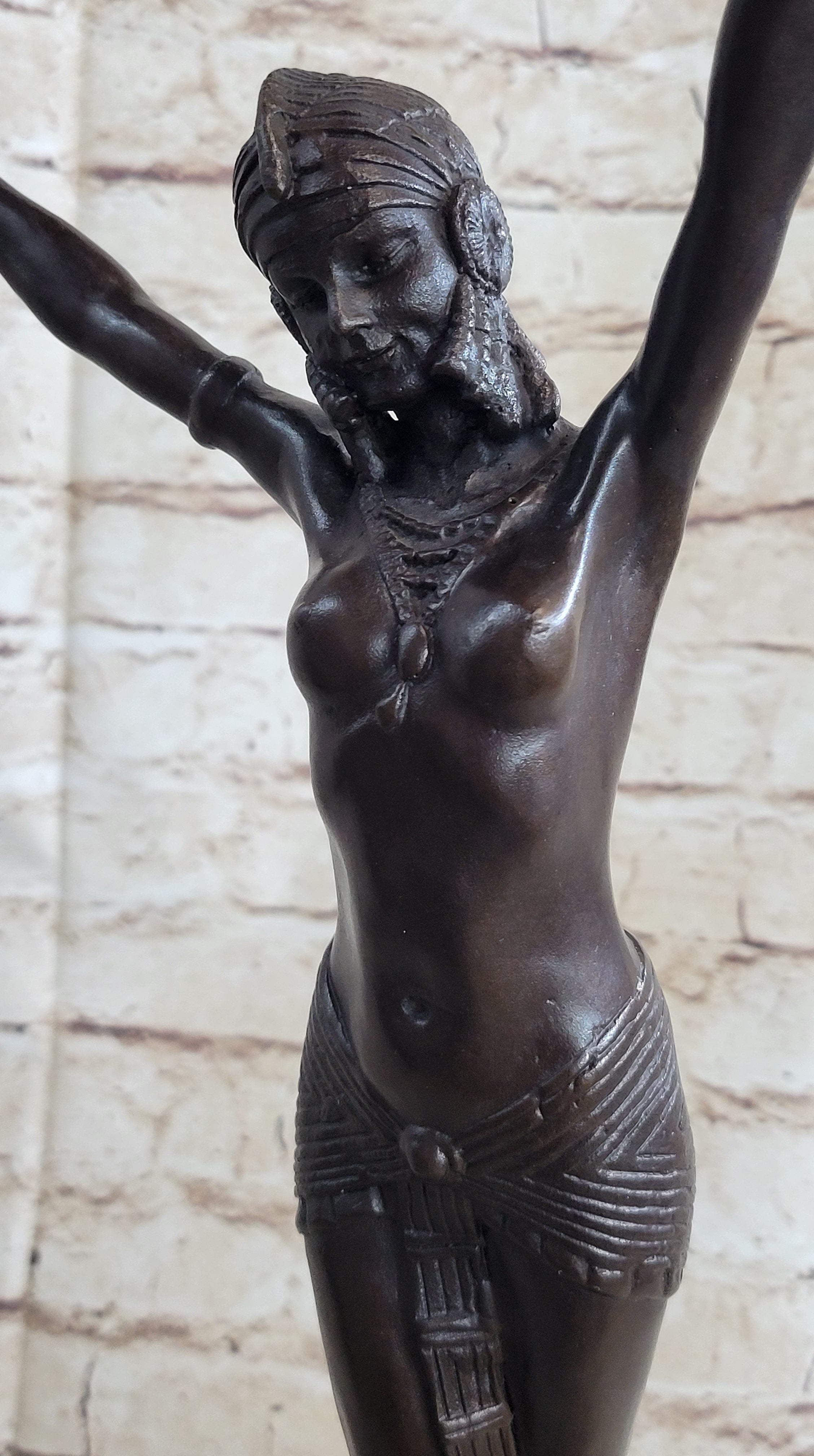 Handcrafted Large Ramese Dancer Bronze Museum Quality Art work Figurine Nude