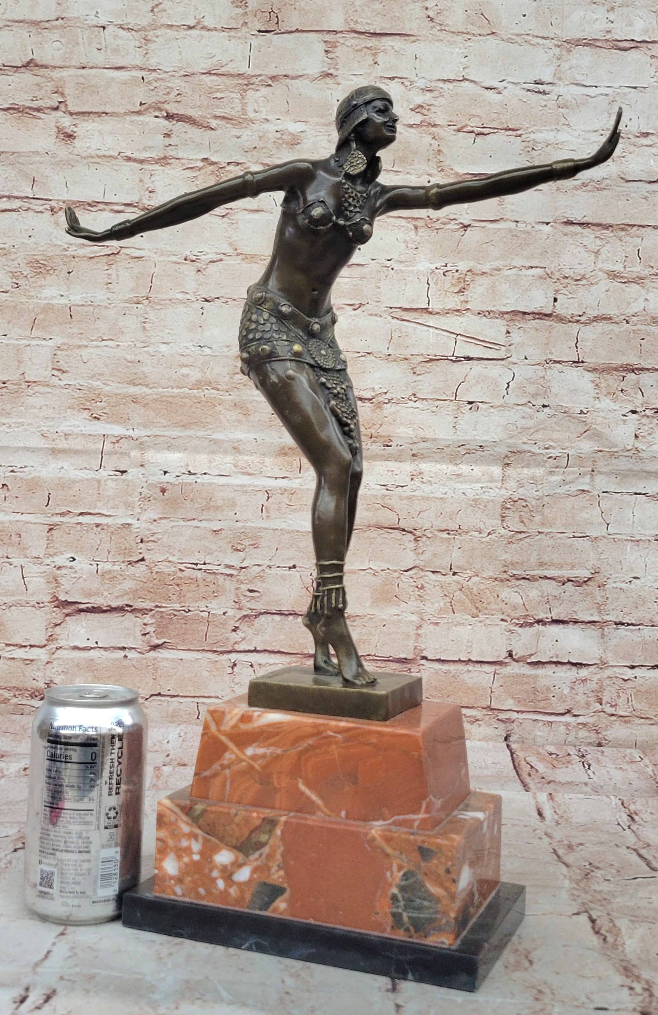 Demetre H. Chiparus Art Deco Bronze Dancer Statue Figurine Kapurthala Figurine