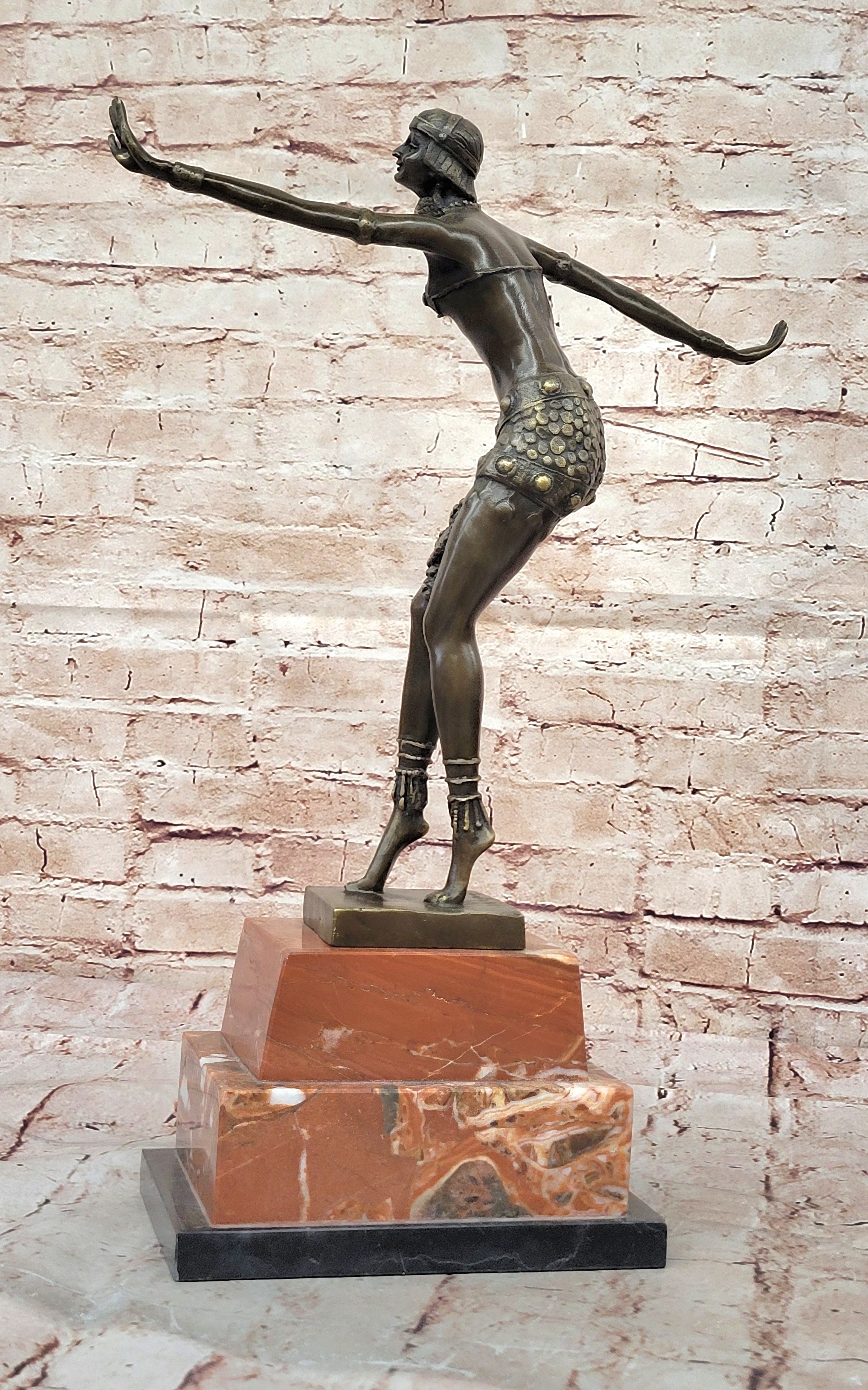 Demetre H. Chiparus Art Deco Bronze Dancer Statue Figurine Kapurthala Figurine