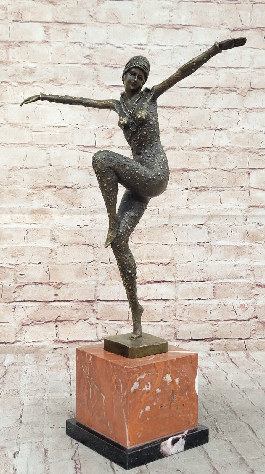 Handcrafted bronze sculpture SALE Chiparus By Dancer Lovely Figurine Figure Sale