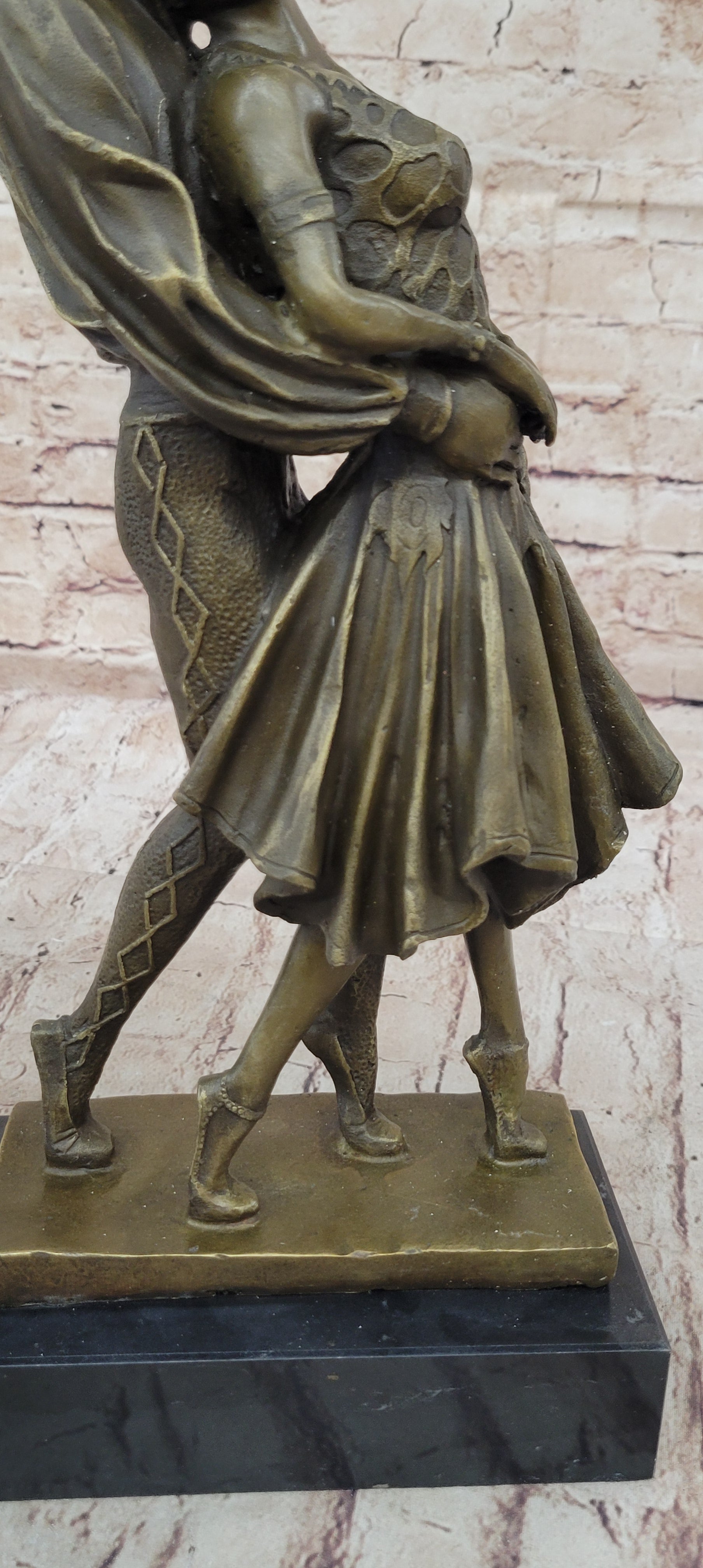 Art Deco Romantic Couple Dancing by Romanian Artist Chiparus Bronze Sculpture