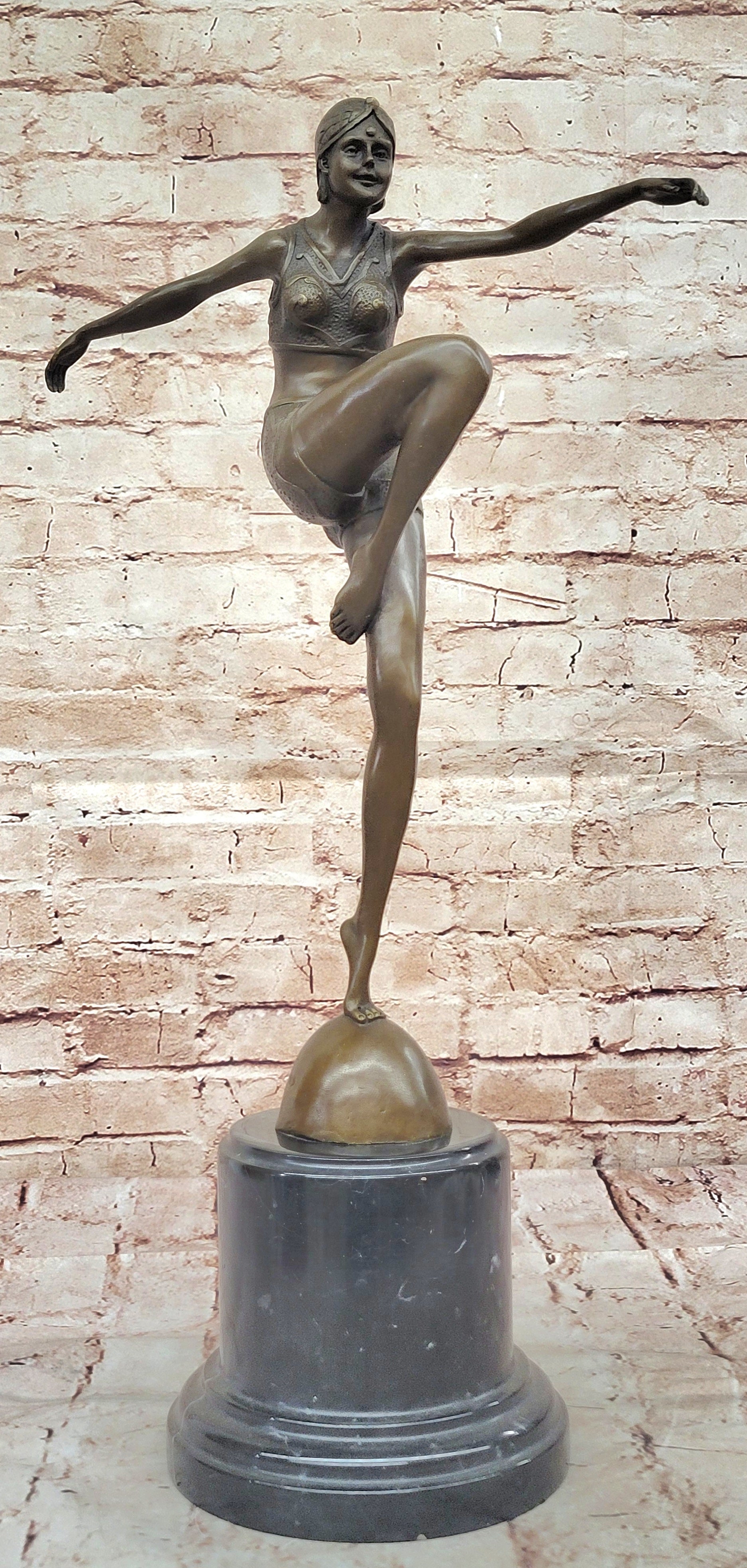 Genuine 100% Solid Bronze Gorgeous Female Woman Dancer by Chiparus Gift