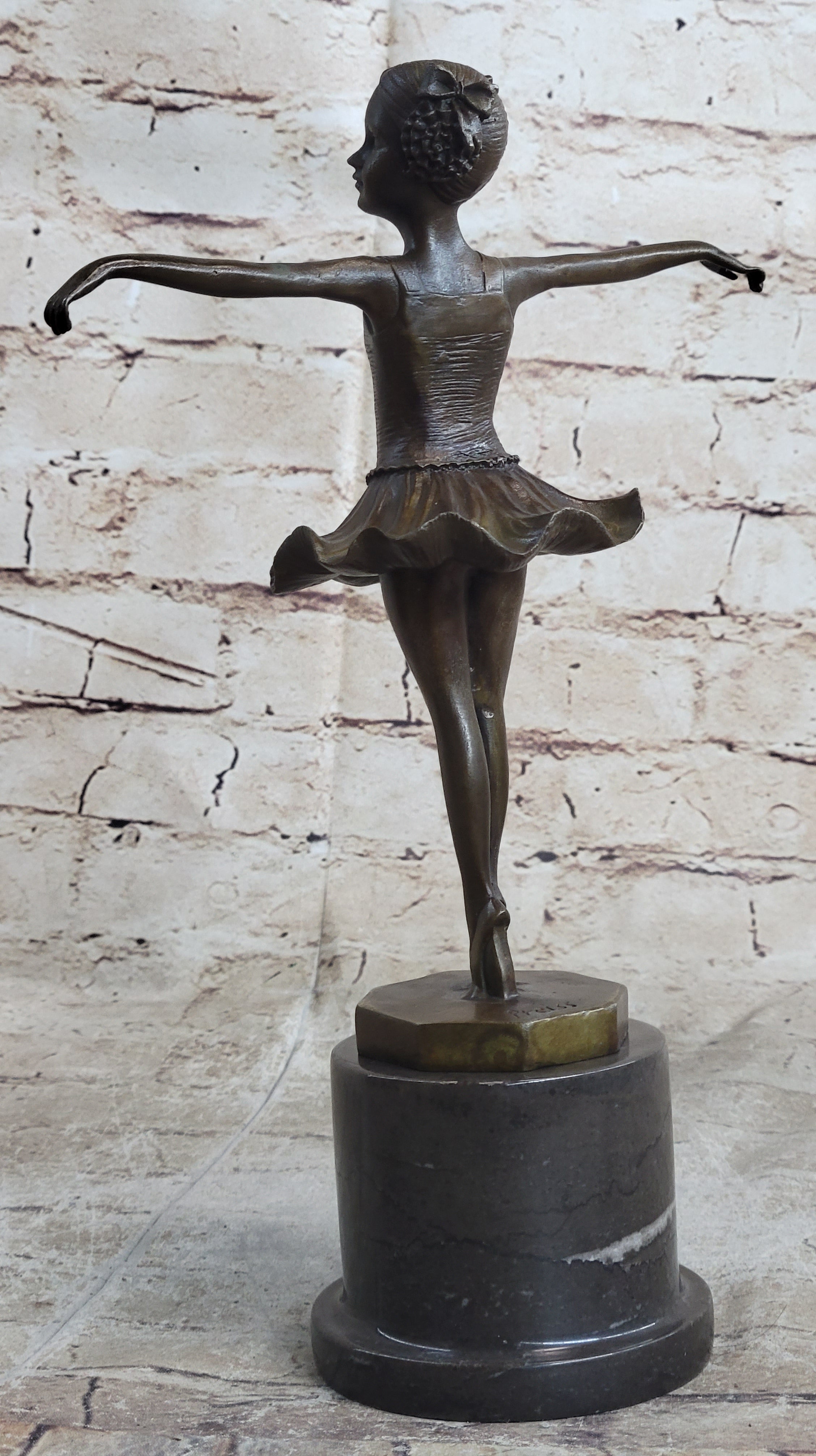 Child Danceing Girl Ballerina Home Garden Decor Bronze Sculpture Statue Art Gift