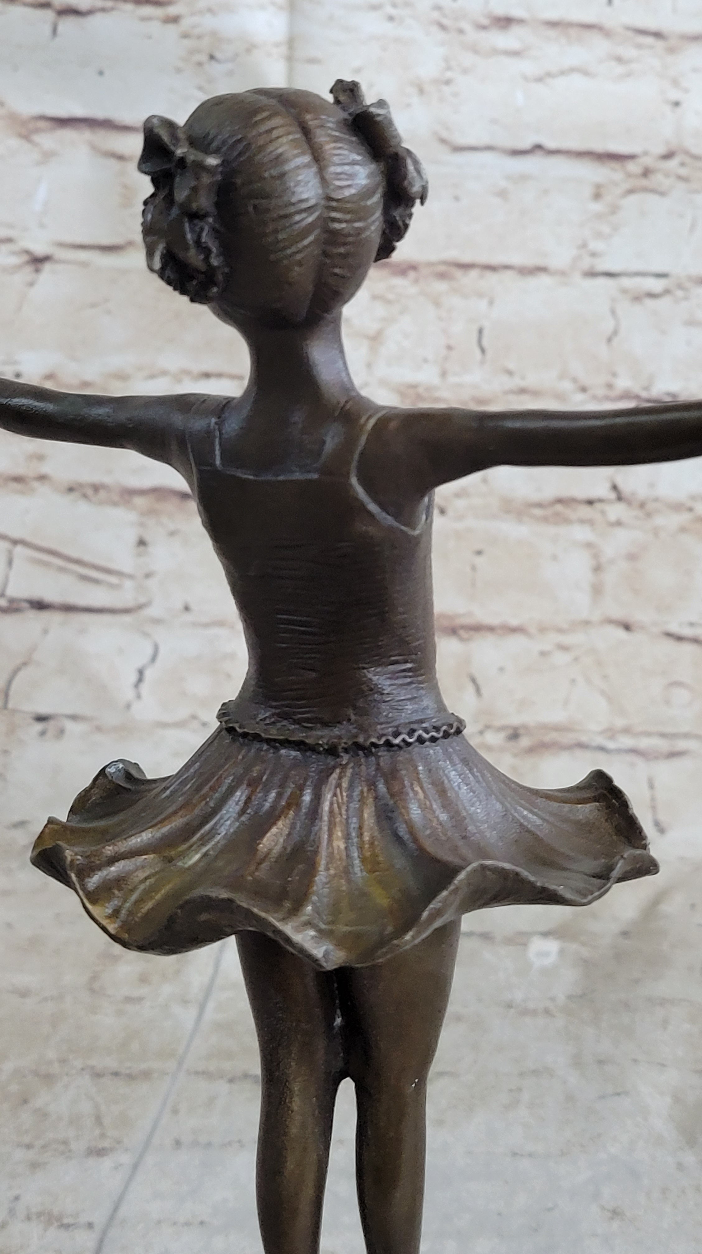 Child Danceing Girl Ballerina Home Garden Decor Bronze Sculpture Statue Art Gift