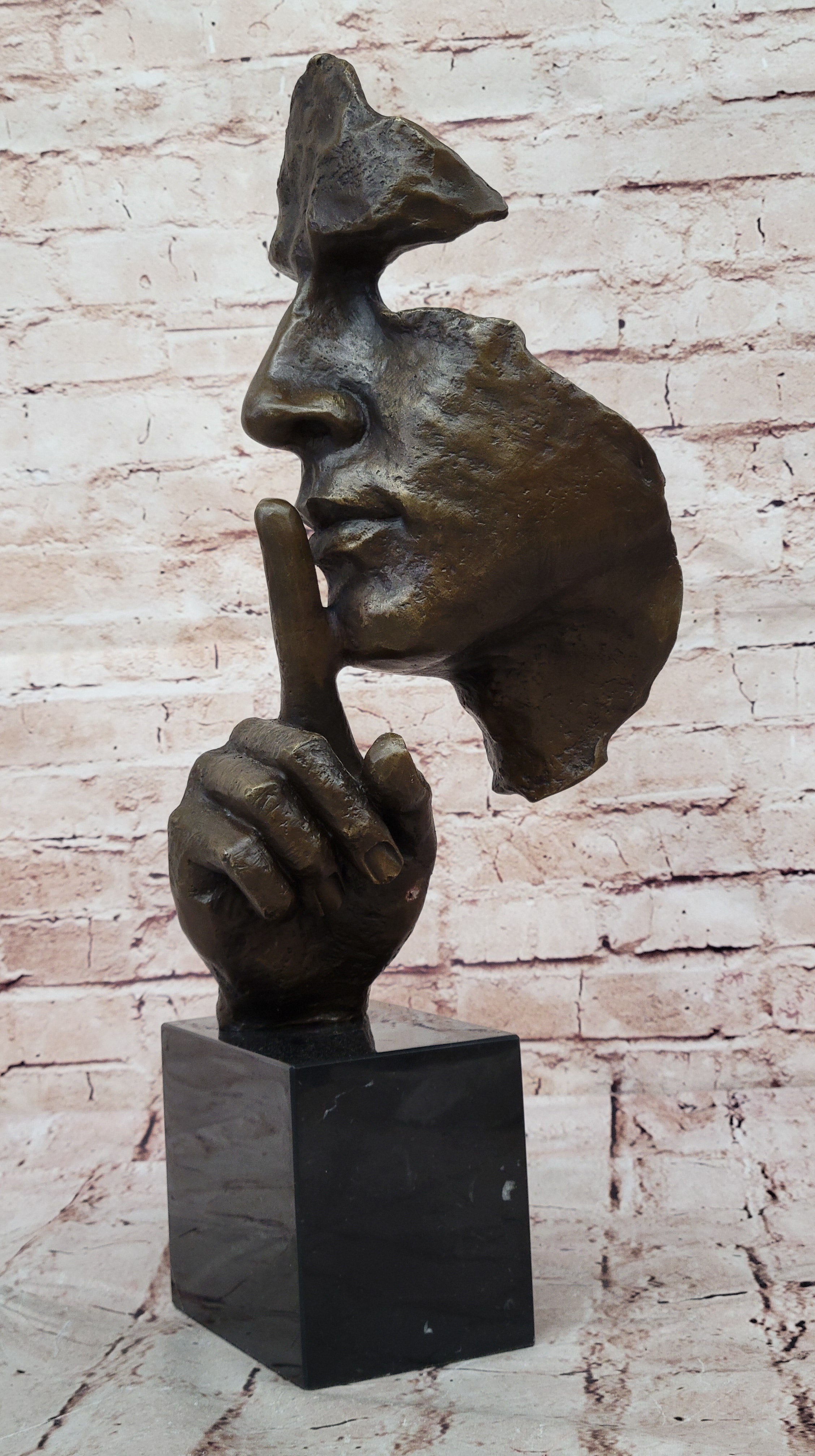 Statue/sculpture art déco/art nouveau Bronze Dali "Le Silence" Hot Cast Sale