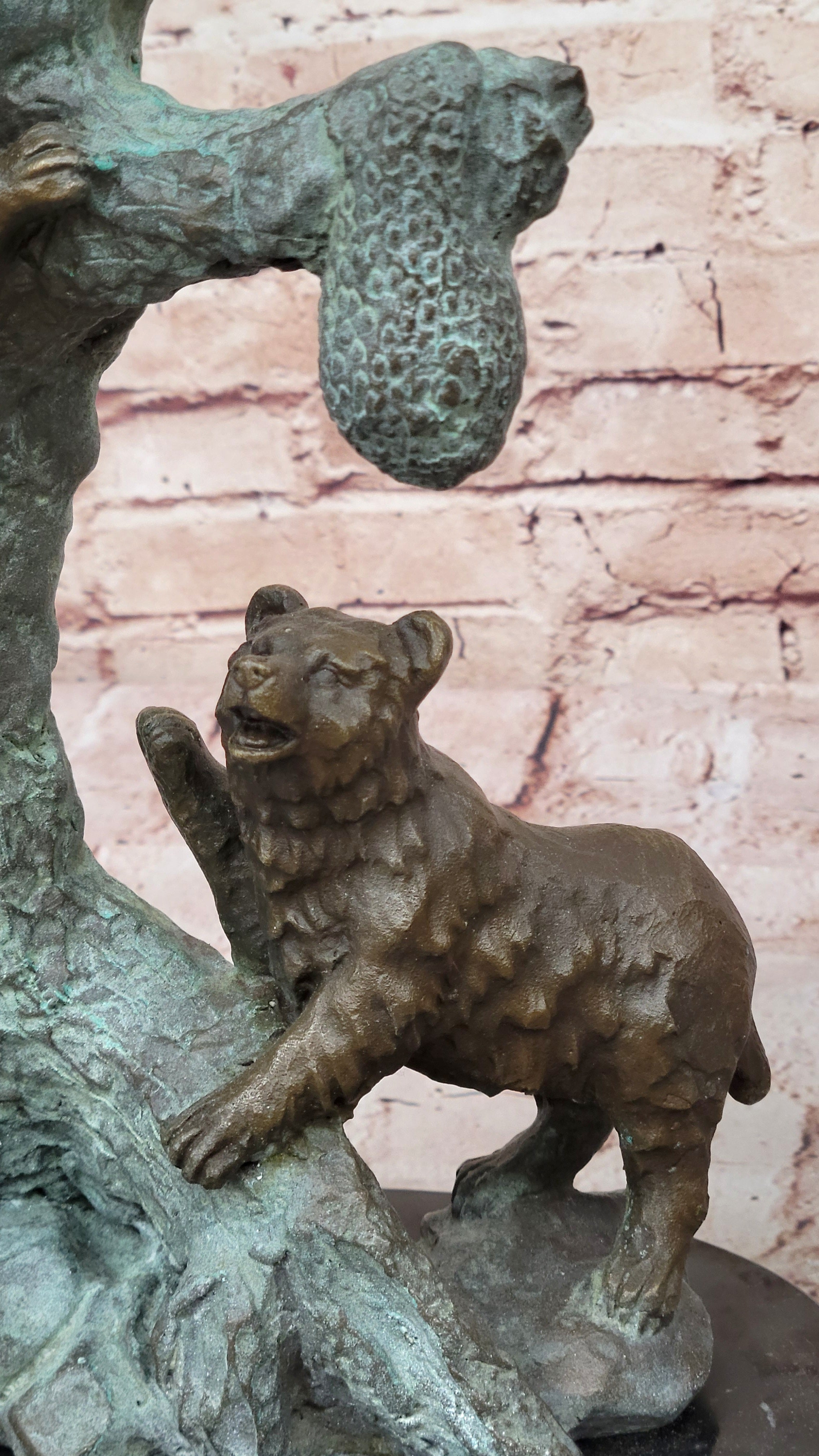 Bronze Statue 3 Bears. mother & baby bear Sculpture Hot Cast Figurine Figure