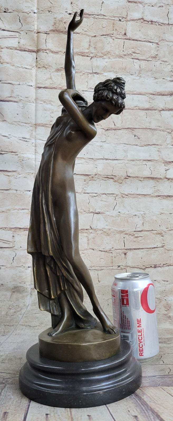 Female Nude Dancer Art Deco Hot Cast HandCraft Bronze Sculpture Statue Figure NR