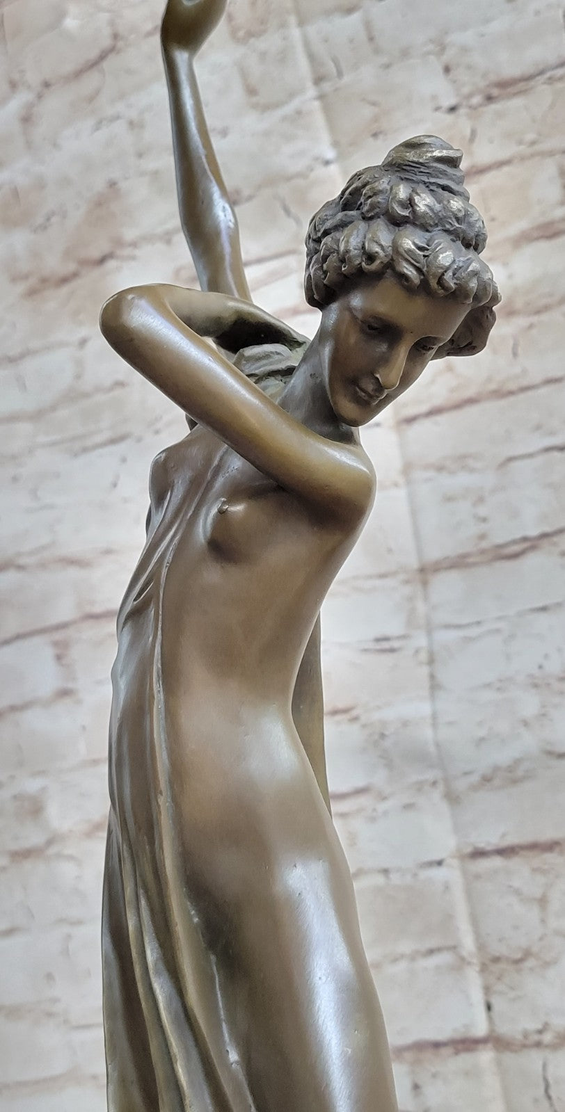 Female Nude Dancer Art Deco Hot Cast HandCraft Bronze Sculpture Statue Figure NR