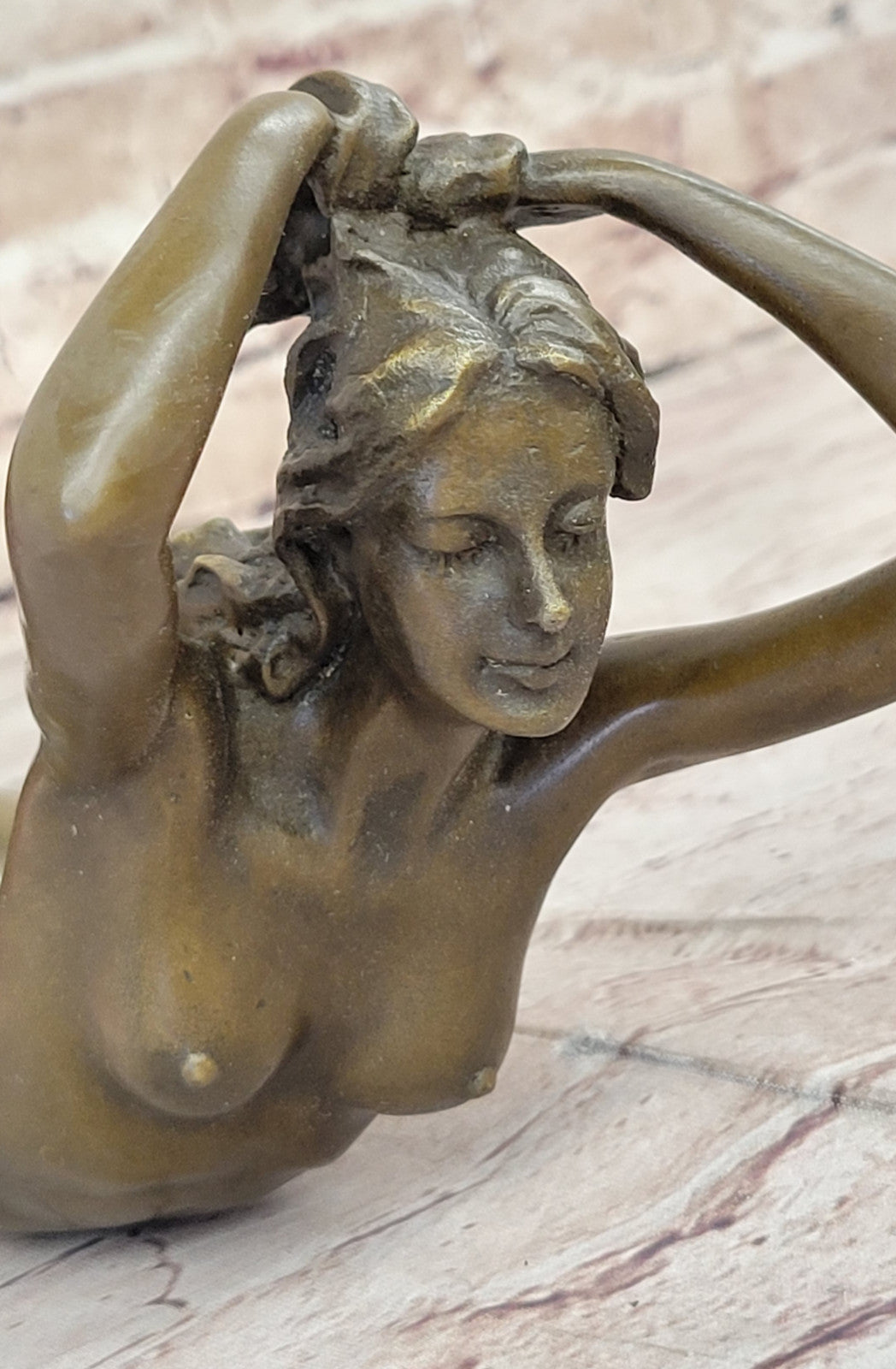 Nude Female Woman Lady Bronze Sculpture Figurine Hot Cast Home Office Decor