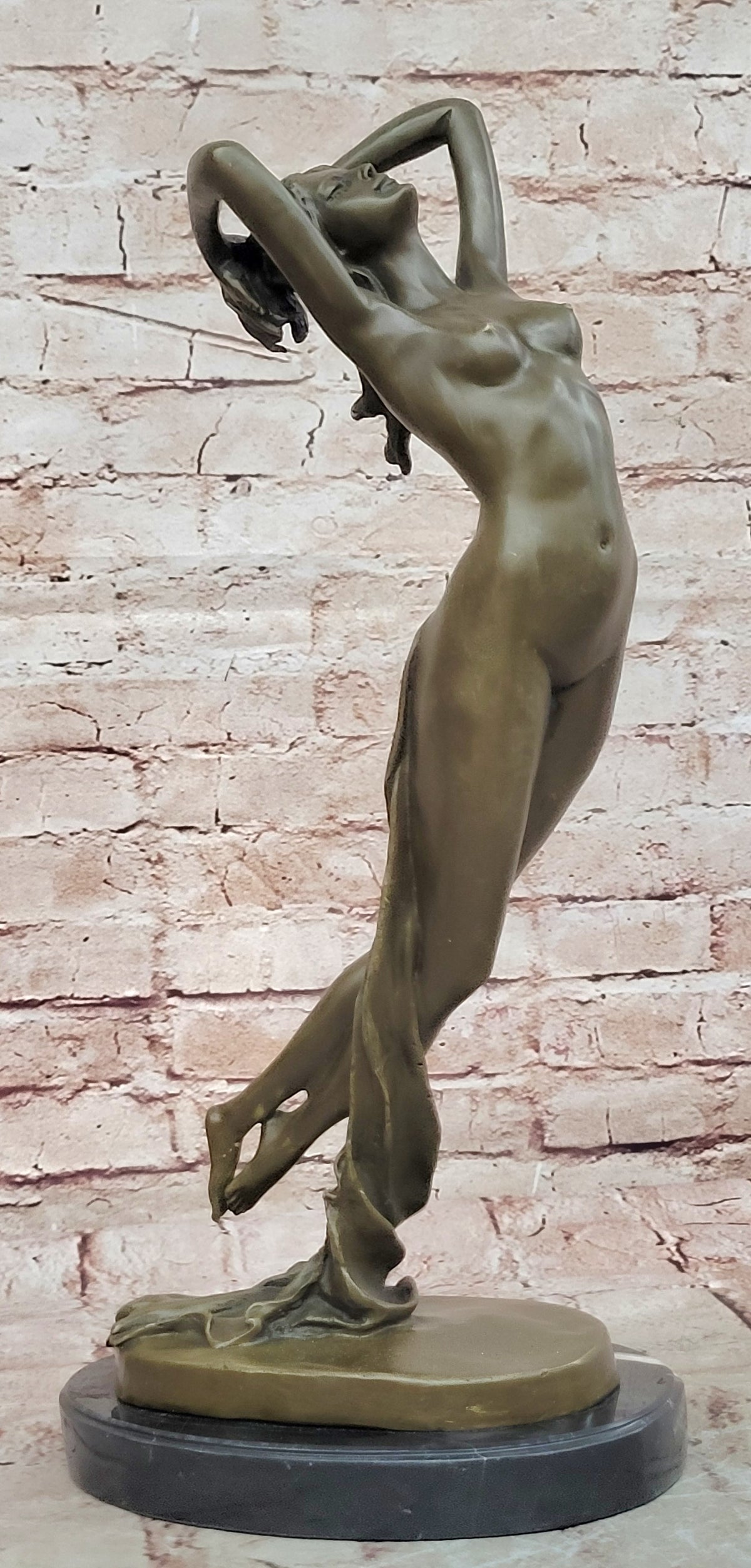 Nude Female Woman Lady Bronze Sculpture Figurine Hot Cast Home Office Decor