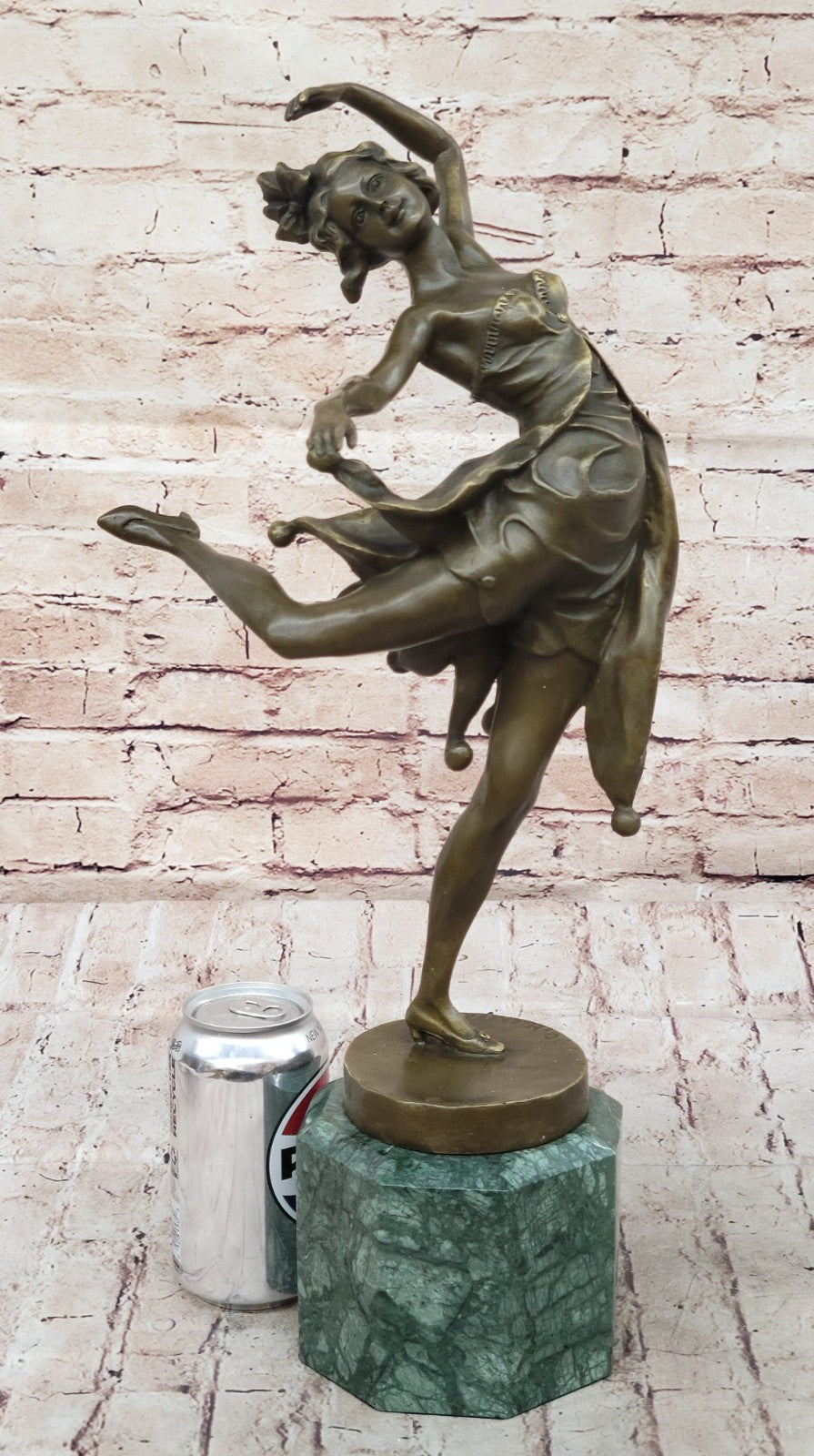 Art Decor Lady Dancer Bronze Statue by Bruno Zach Sculpture Large Figurine Gift