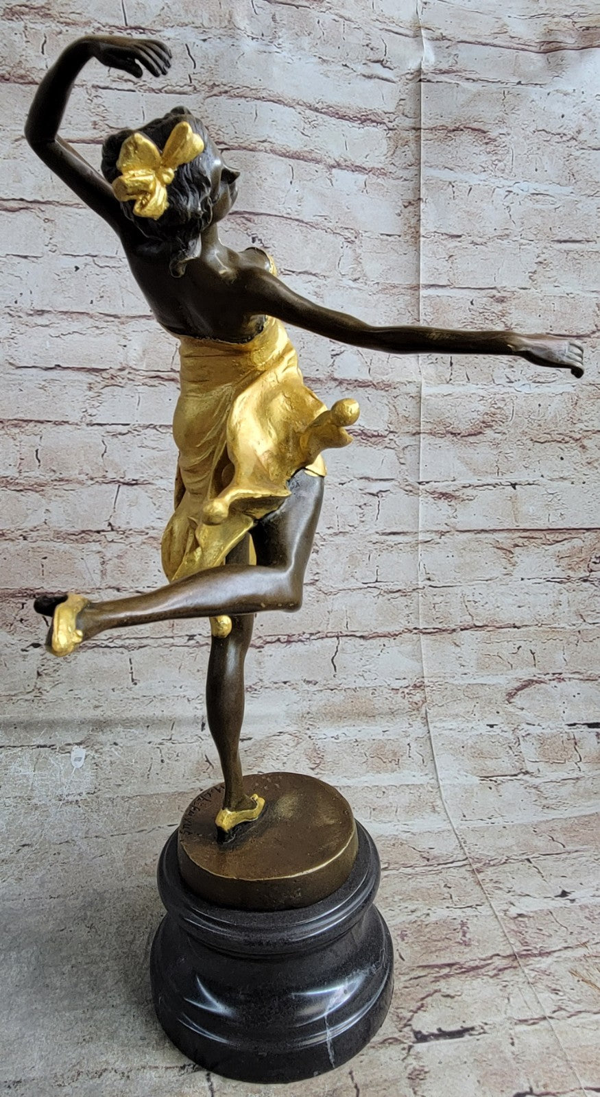 Lady Dancer Bronze Statue by CHIPARUS Sculpture Large Figurine Art Deco Sale