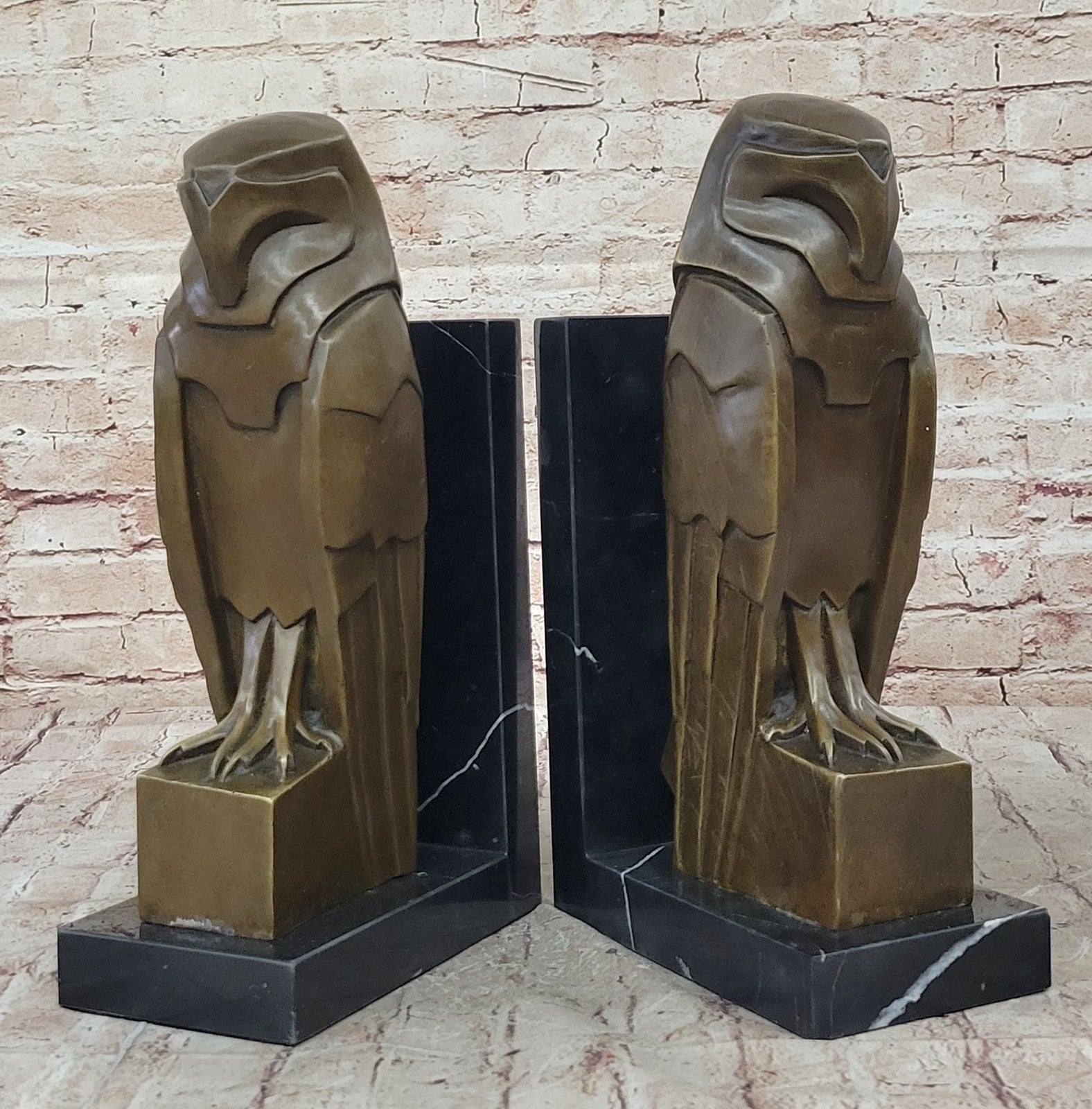 Collector Edition Owl Book Ends Bronze Sculpture by Dali Handcrafted Art