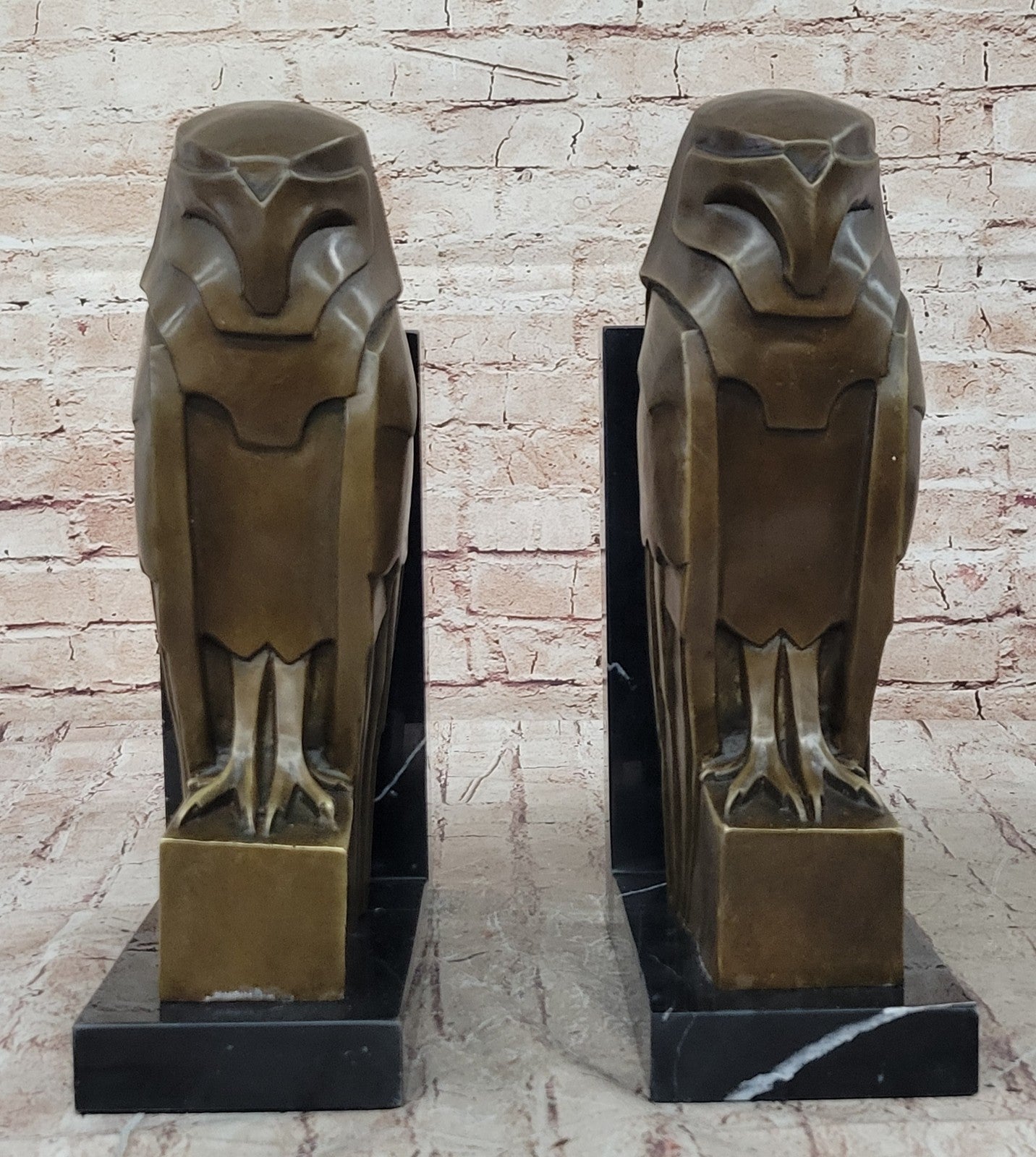 Collector Edition Owl Book Ends Bronze Sculpture by Dali Handcrafted Art