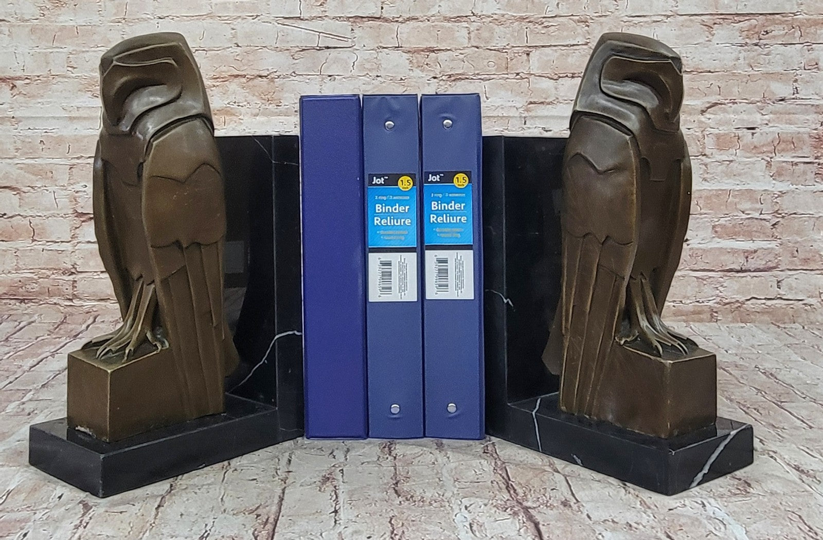 Collector Edition Owl Book Ends Bronze Sculpture by Dali Handcrafted Art