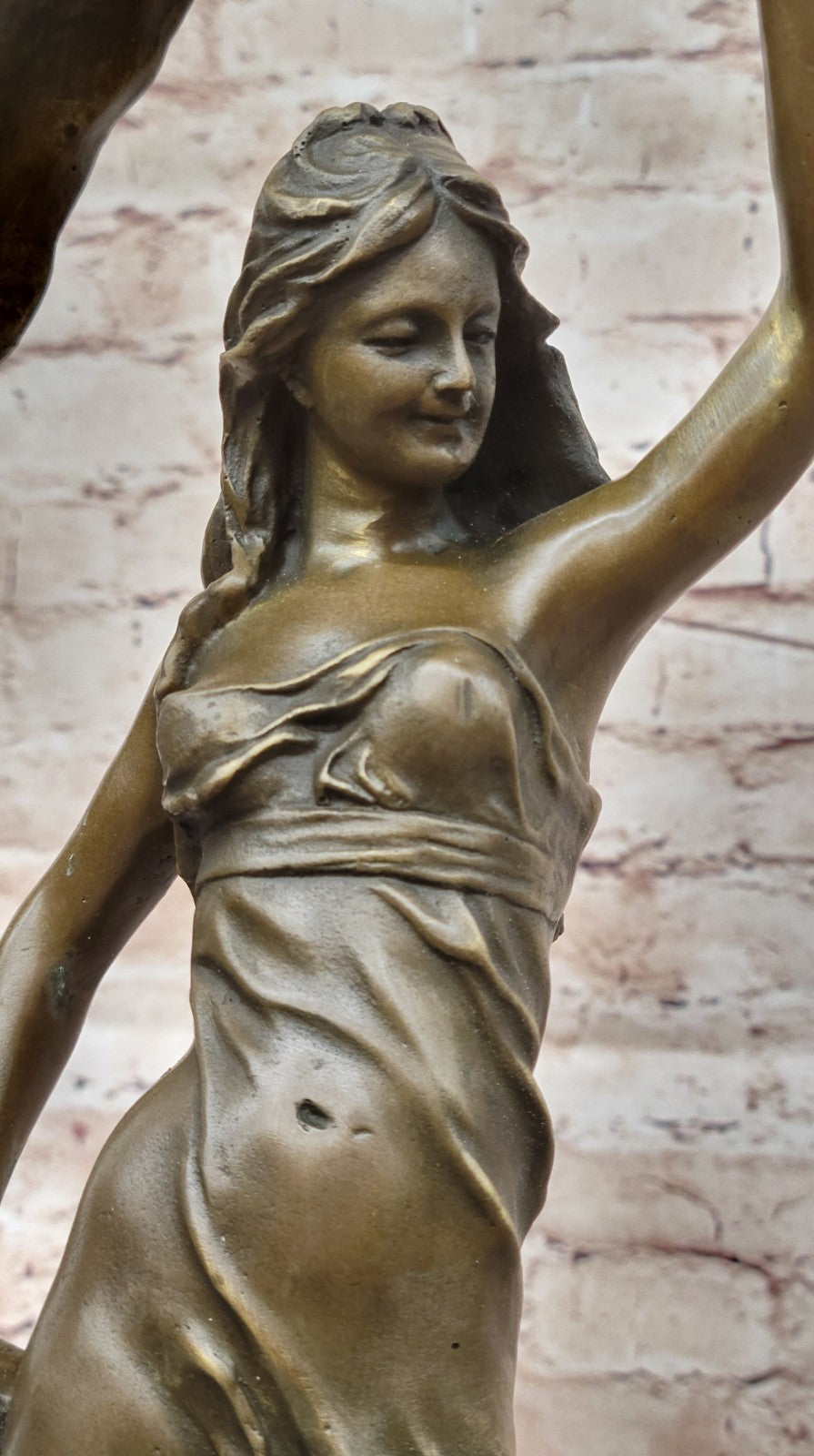 Original Art Nouveau Dancer By Italian Artist Aldo Vitaleh Bronze Sculpture SALE