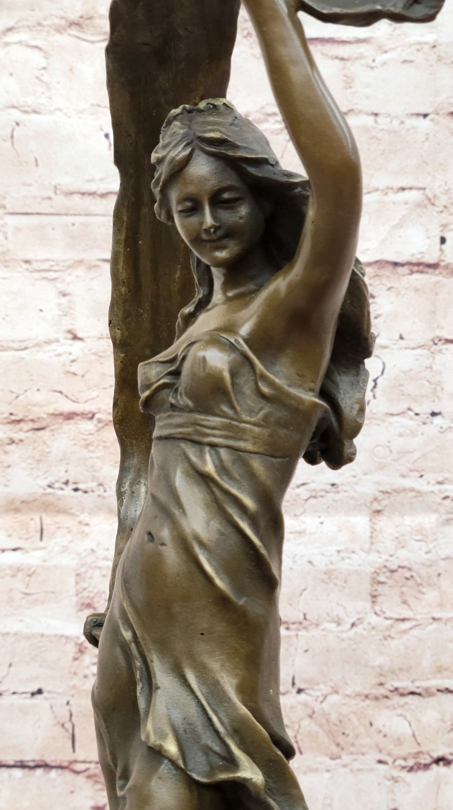 Original Art Nouveau Dancer By Italian Artist Aldo Vitaleh Bronze Sculpture SALE