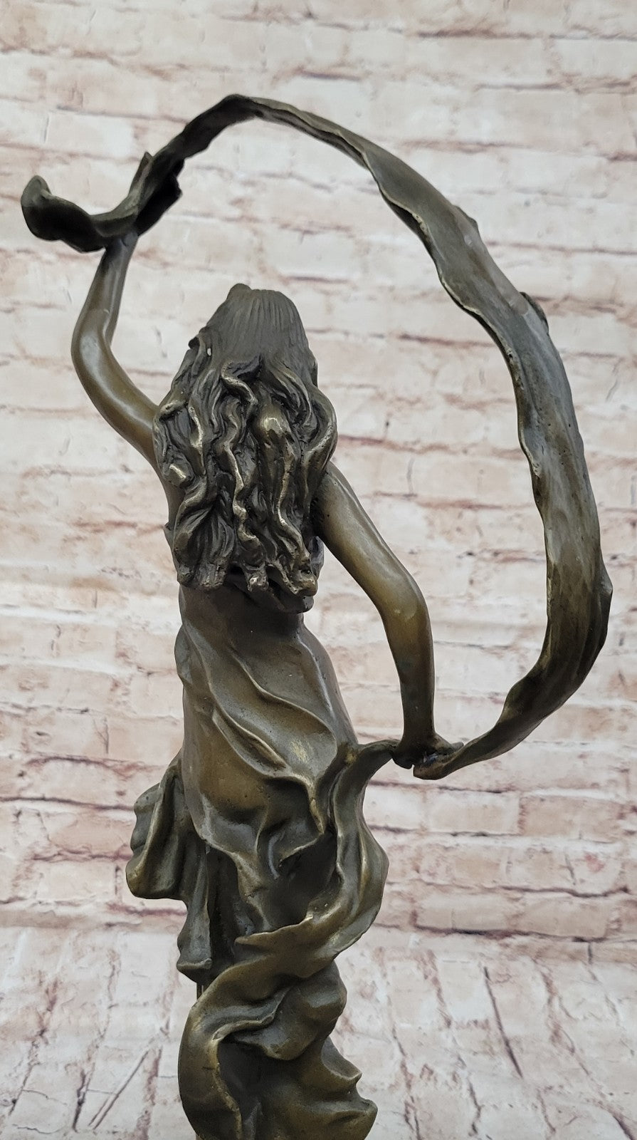 Original Art Nouveau Dancer By Italian Artist Aldo Vitaleh Bronze Sculpture SALE