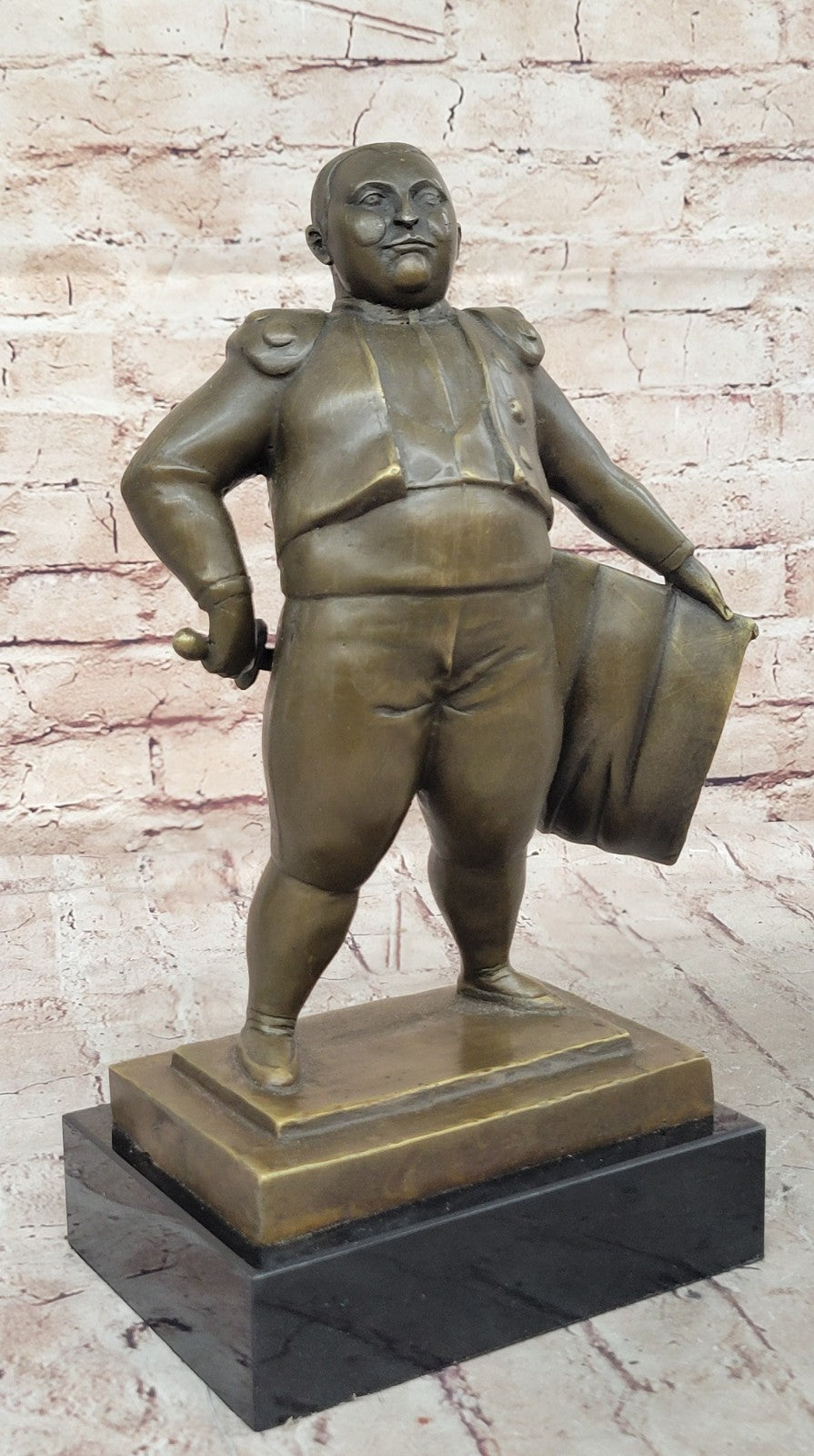 Genuine Solid Real Bronze Bull Fighter Bullfighter Matador by Botero Sculpture Gift