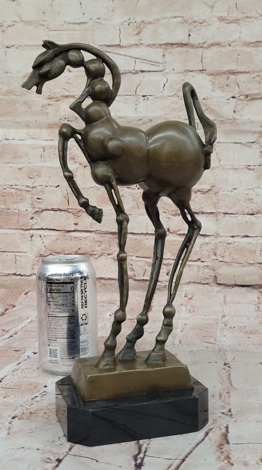 Bronze Sculpture Hot Cast by Lost wax Method Salvador Dali Horse Stallion Figurine Art